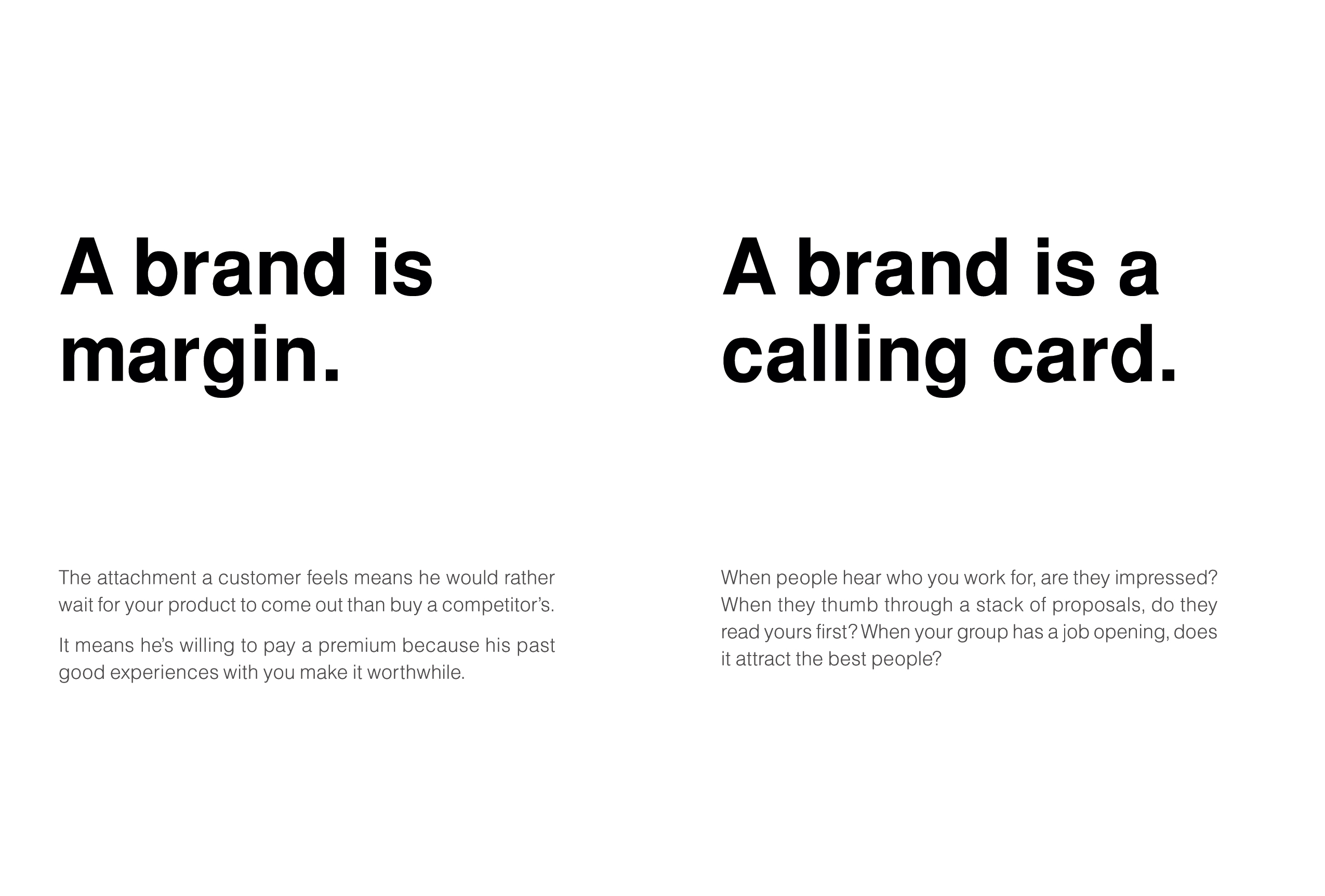 Everyday IBM: Global Brand Book, inside spread.