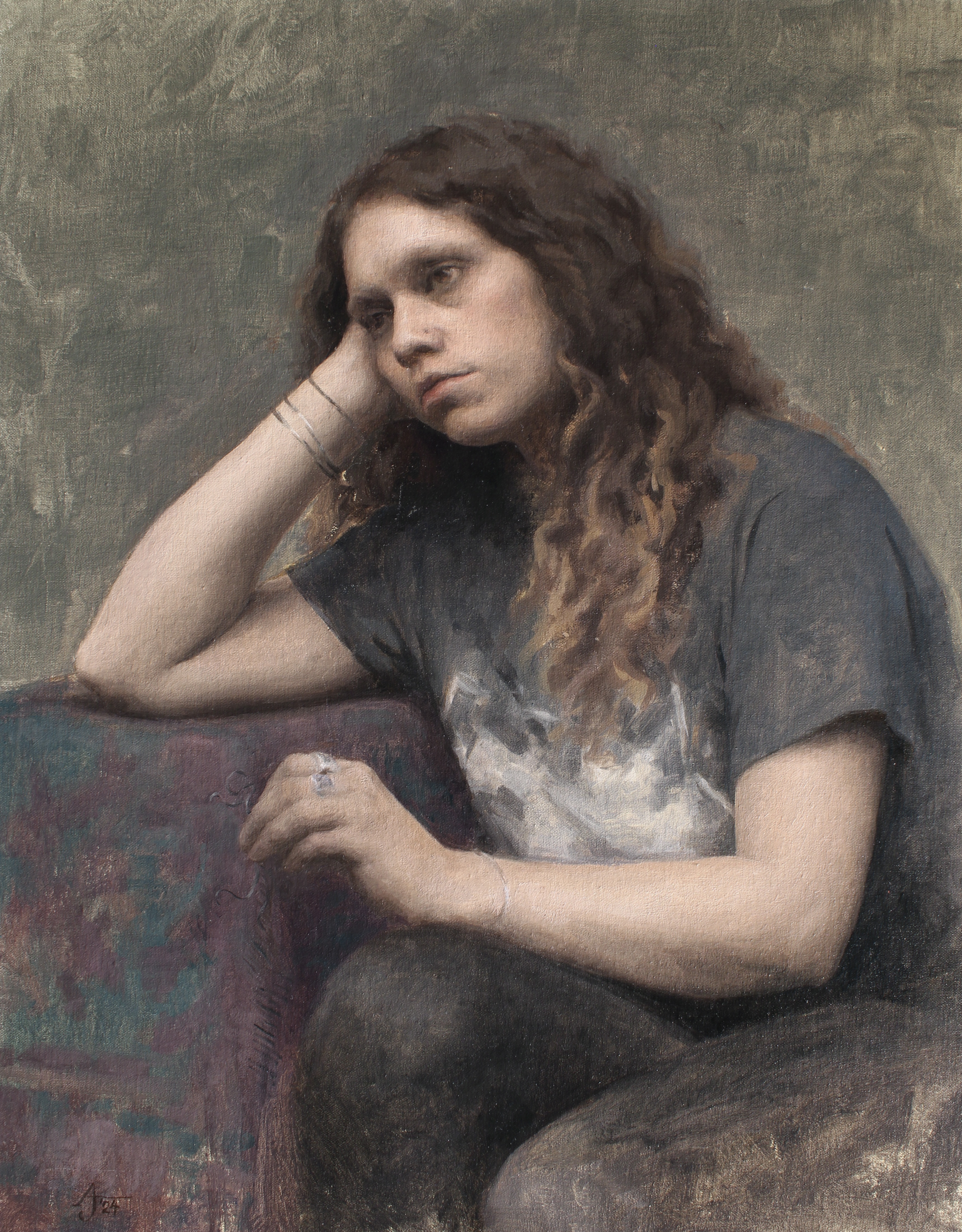 Portrait of Sierra, 202420"x16", oil on linen panel