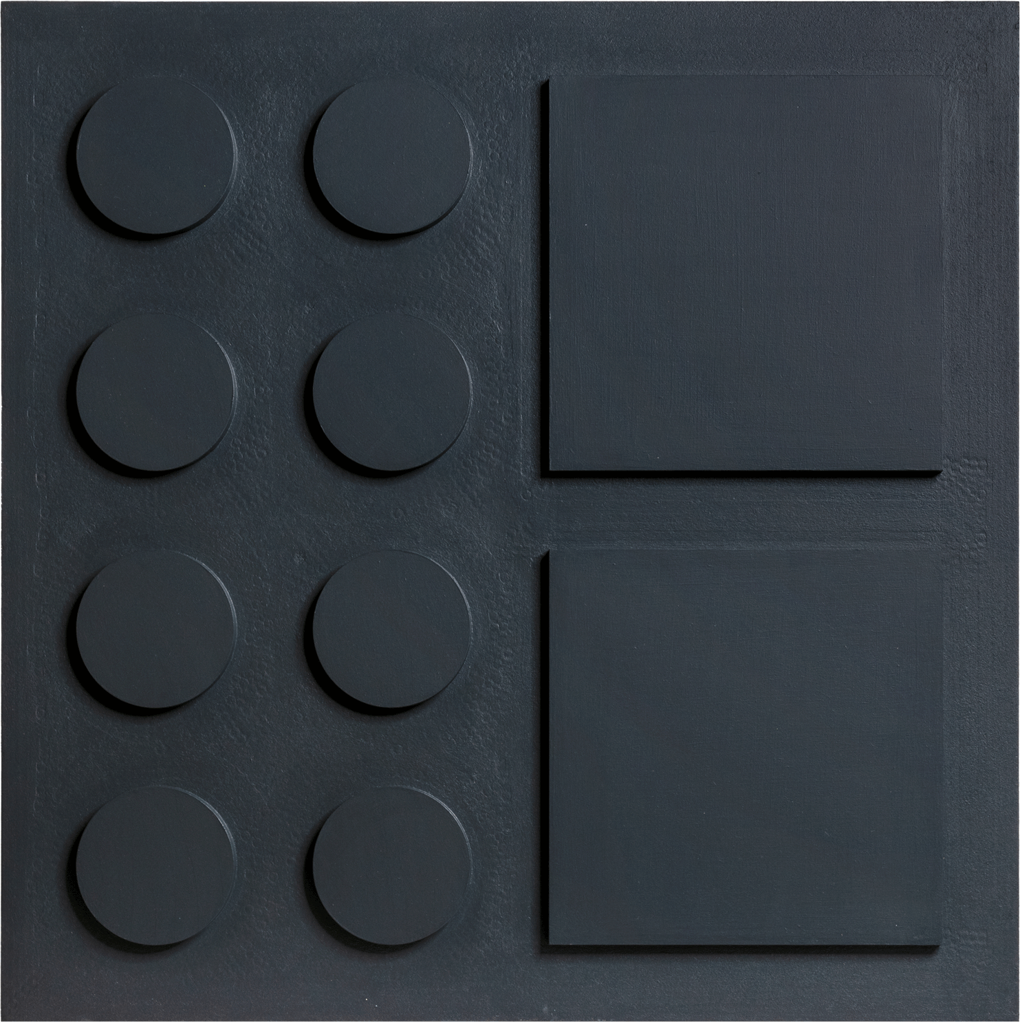 Monochrome Landscapes II. Dark Grey 3 / Series of acrylic paintings on fibreboard 2021–2022 / 50x50 cm