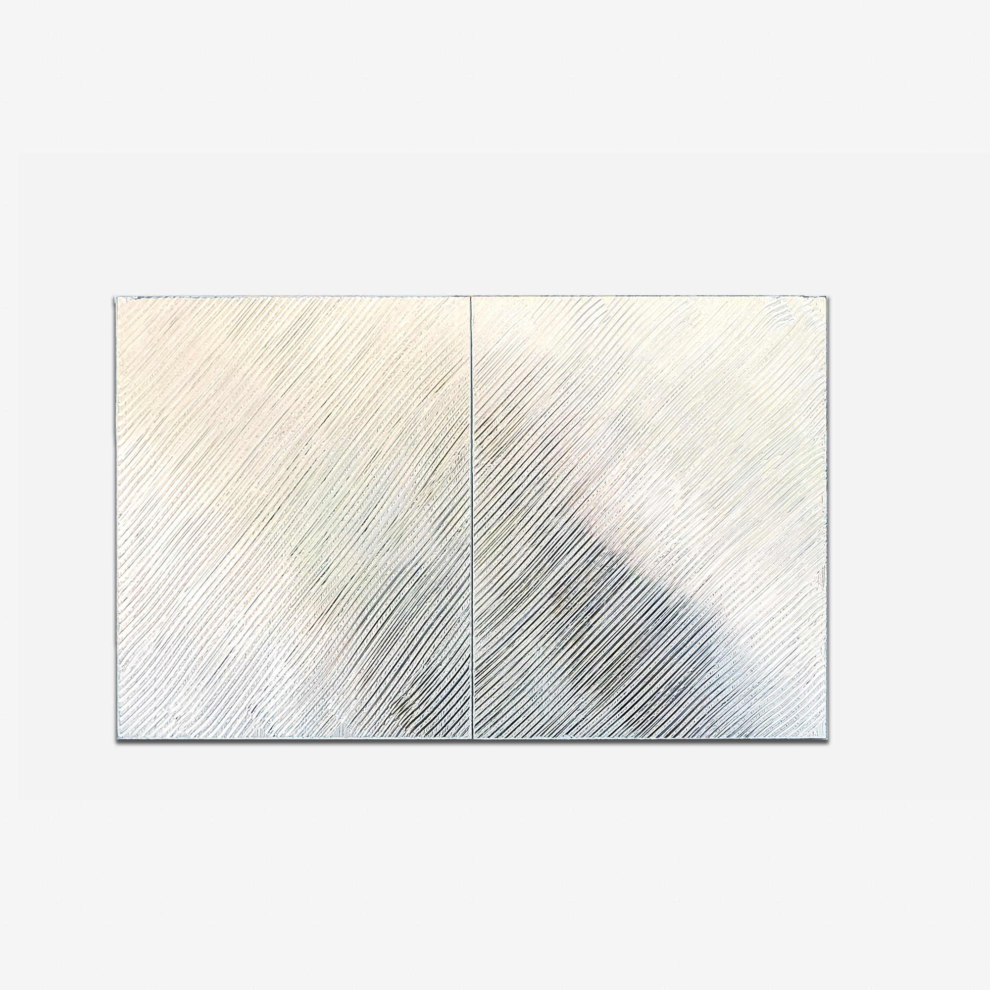 RIS 05-06, 2019, Acrylic on mirror on wood panel, 10 x 16 in