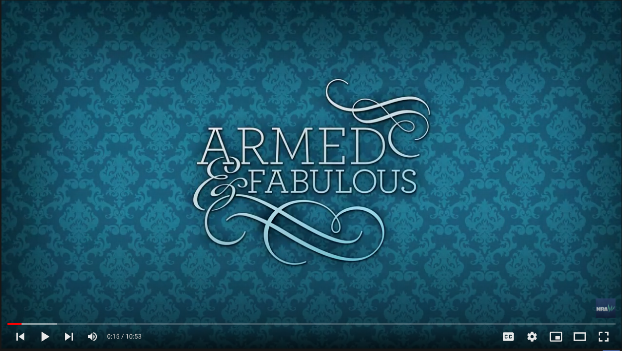 Title treatment for the NRAWomen show "Armed & Fabulous"