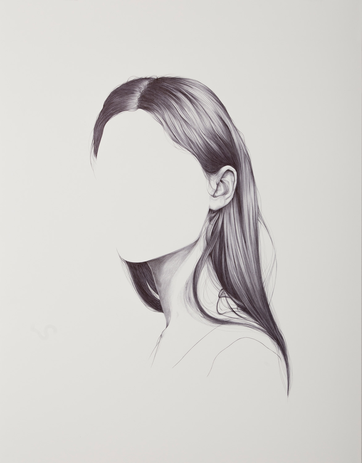 Landmarks & Features Series #2, Ballpoint on Paper, 558 x 457mm, 2014