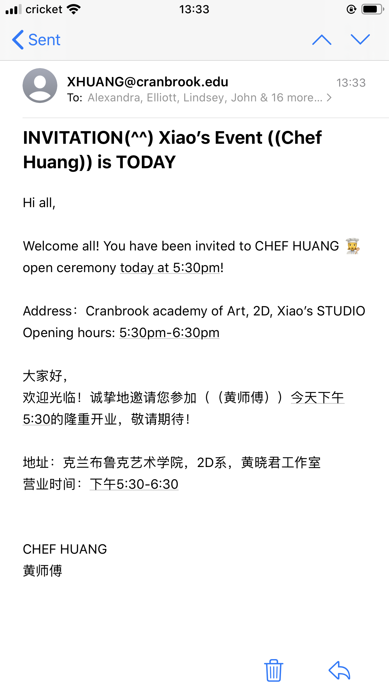 Chef Huang Pop-Up (2019)