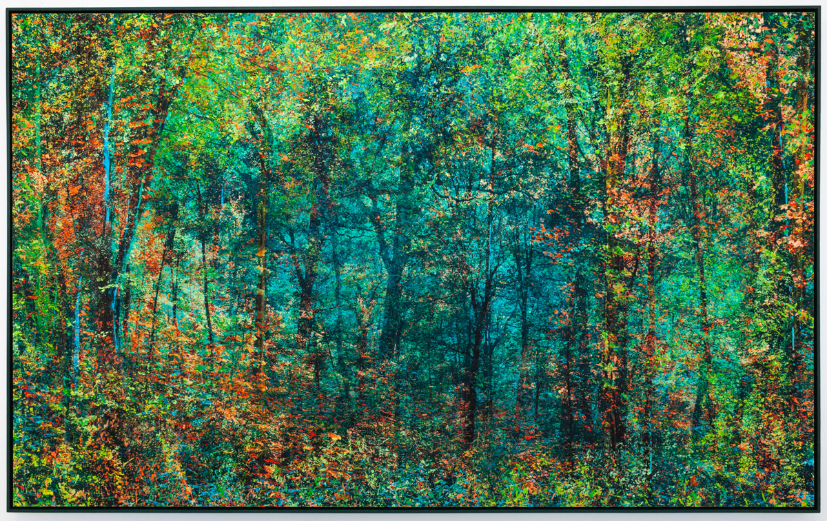 "Souvenir d'ailleurs", vert, 138x85cm, 2022