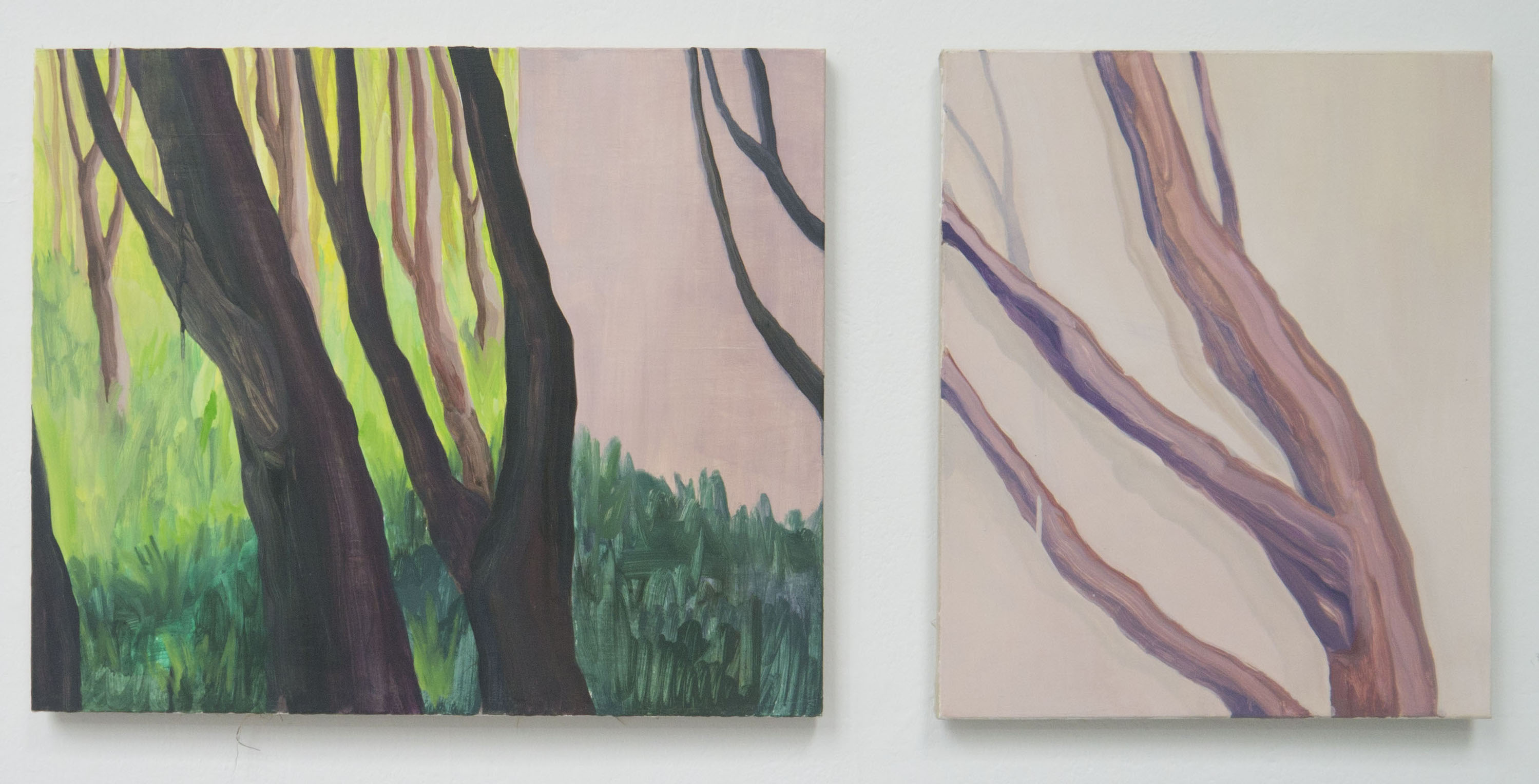 A corner, 2017, oil on linen, 60.5x91cm, 60.5x50cm