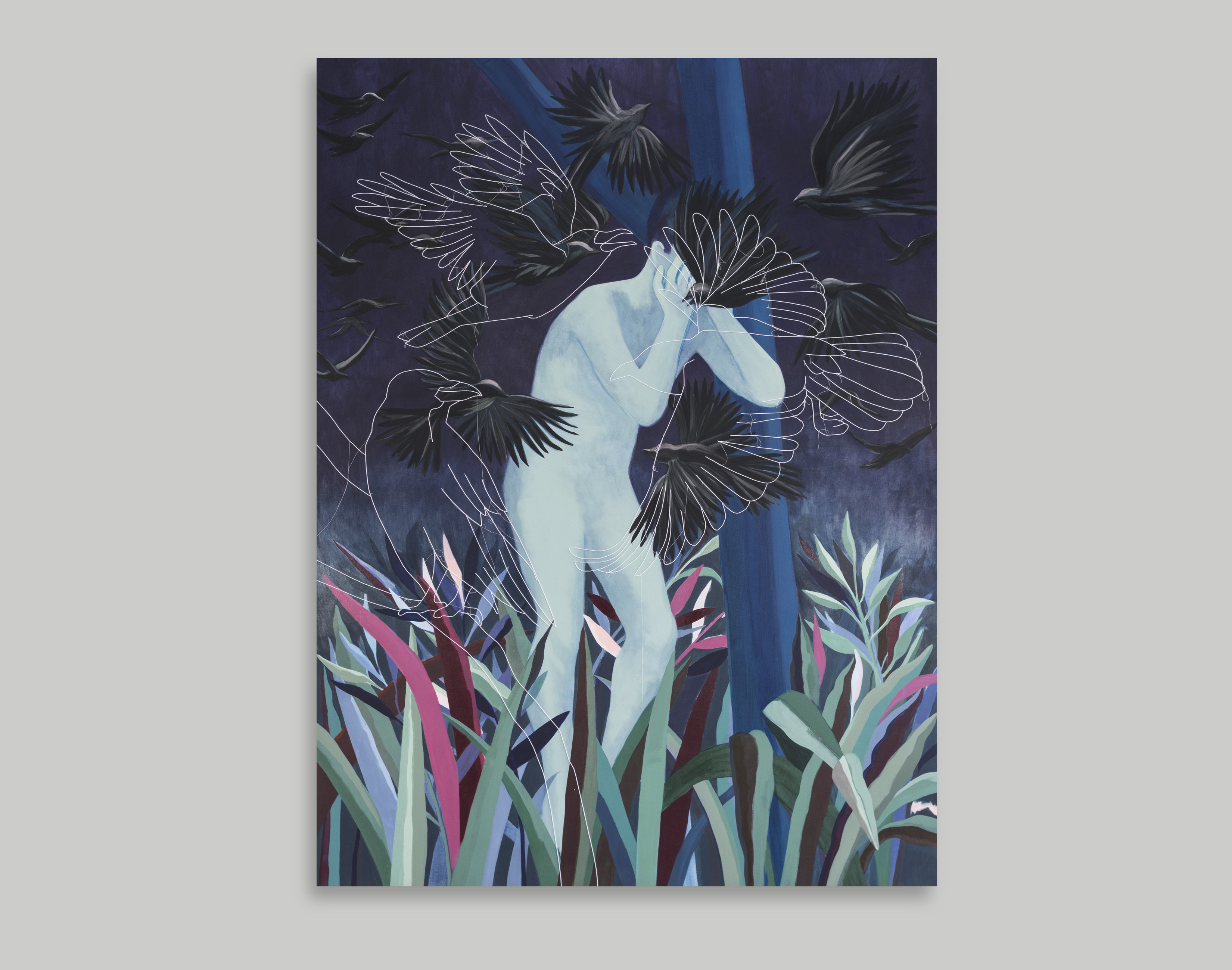 UNTITLED #537 | Acrylic and hand embroidery on canvas | 200 x 150 cm | 2018