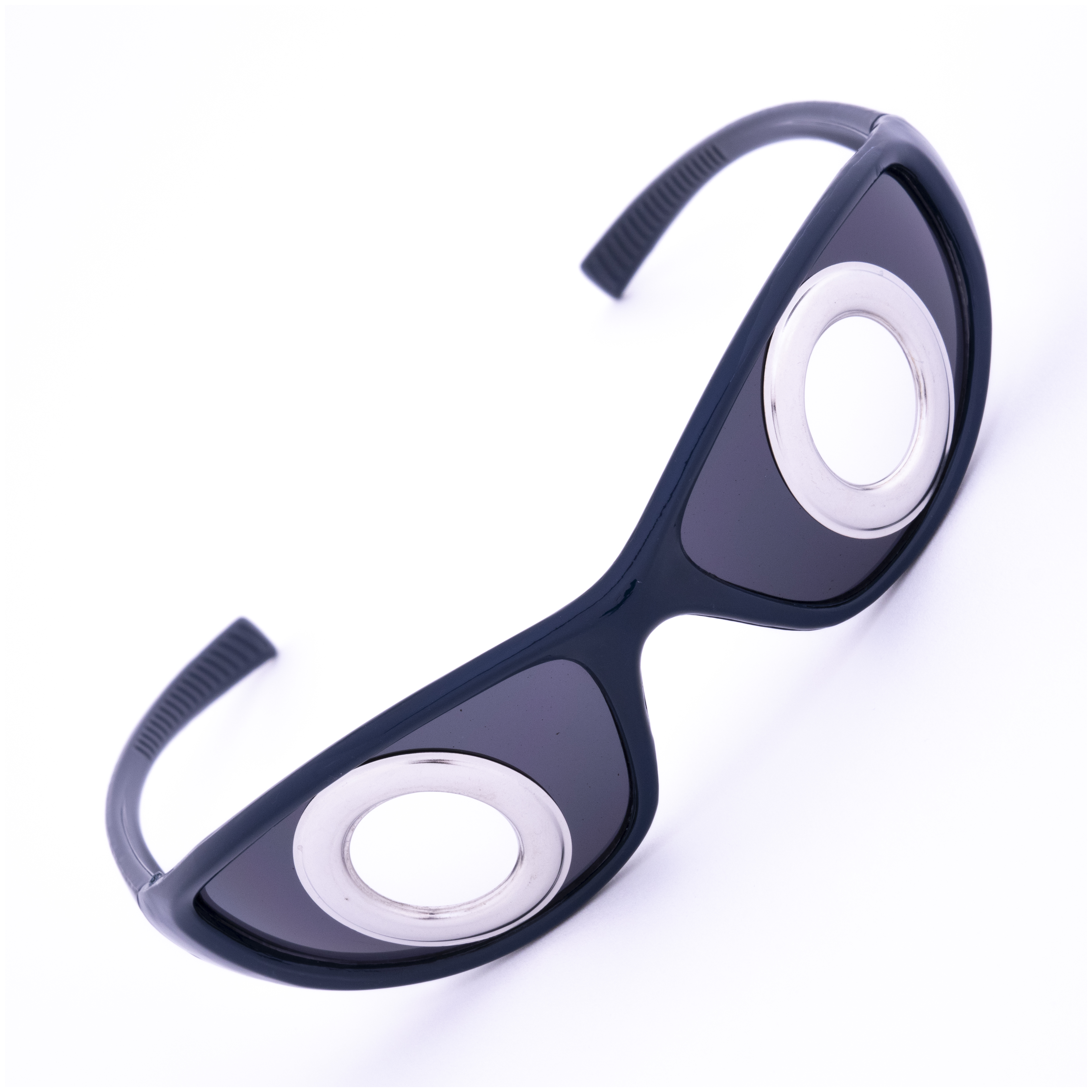 2040 Specs 04 (Blue)Sunglasses with grommets,hand engraved frame interiorEdition of 4 (unique)