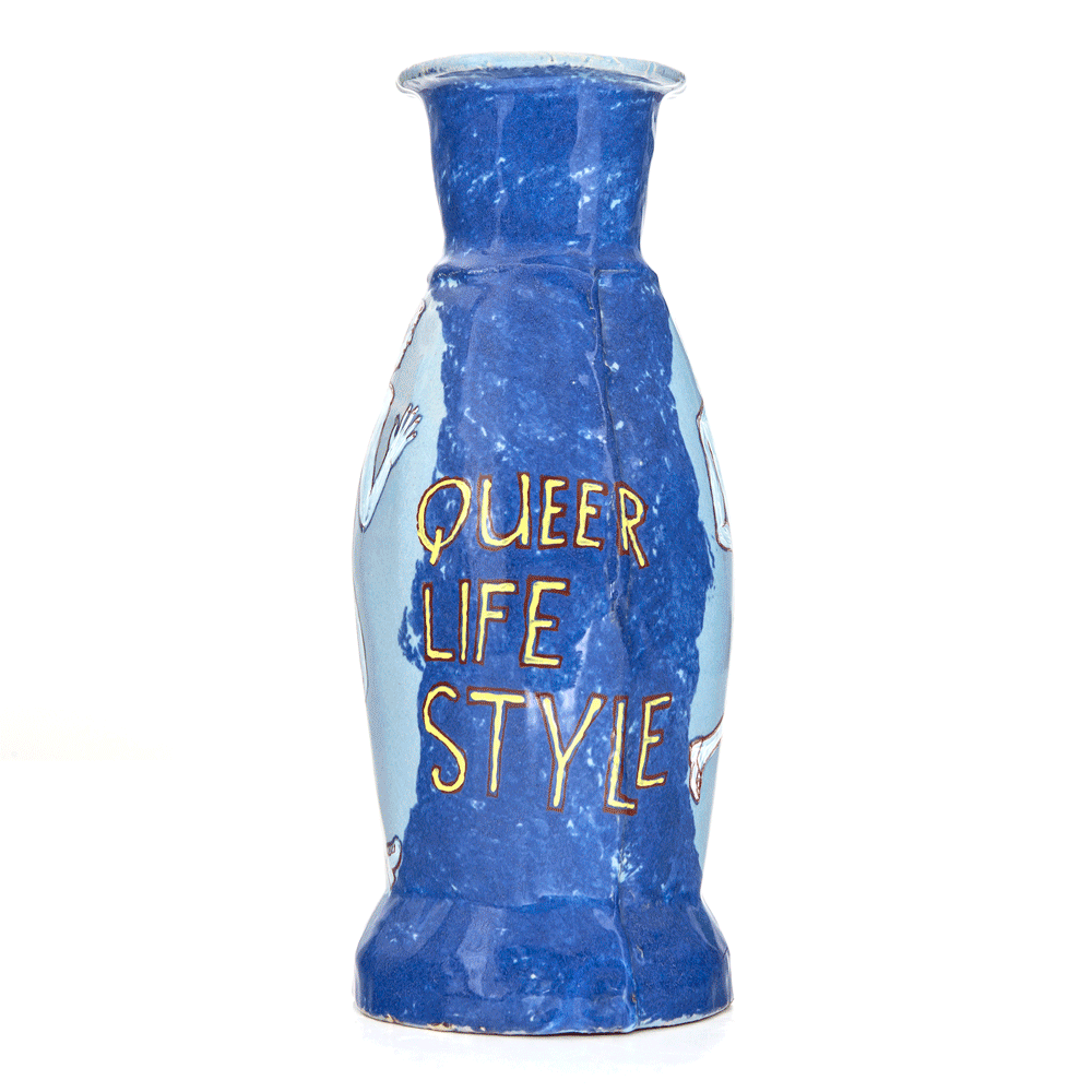 HN1048 Queer Life Style vase, 25.2.2004/16.8.2013Glazed ceramic stoneware29.5cm x 13cm