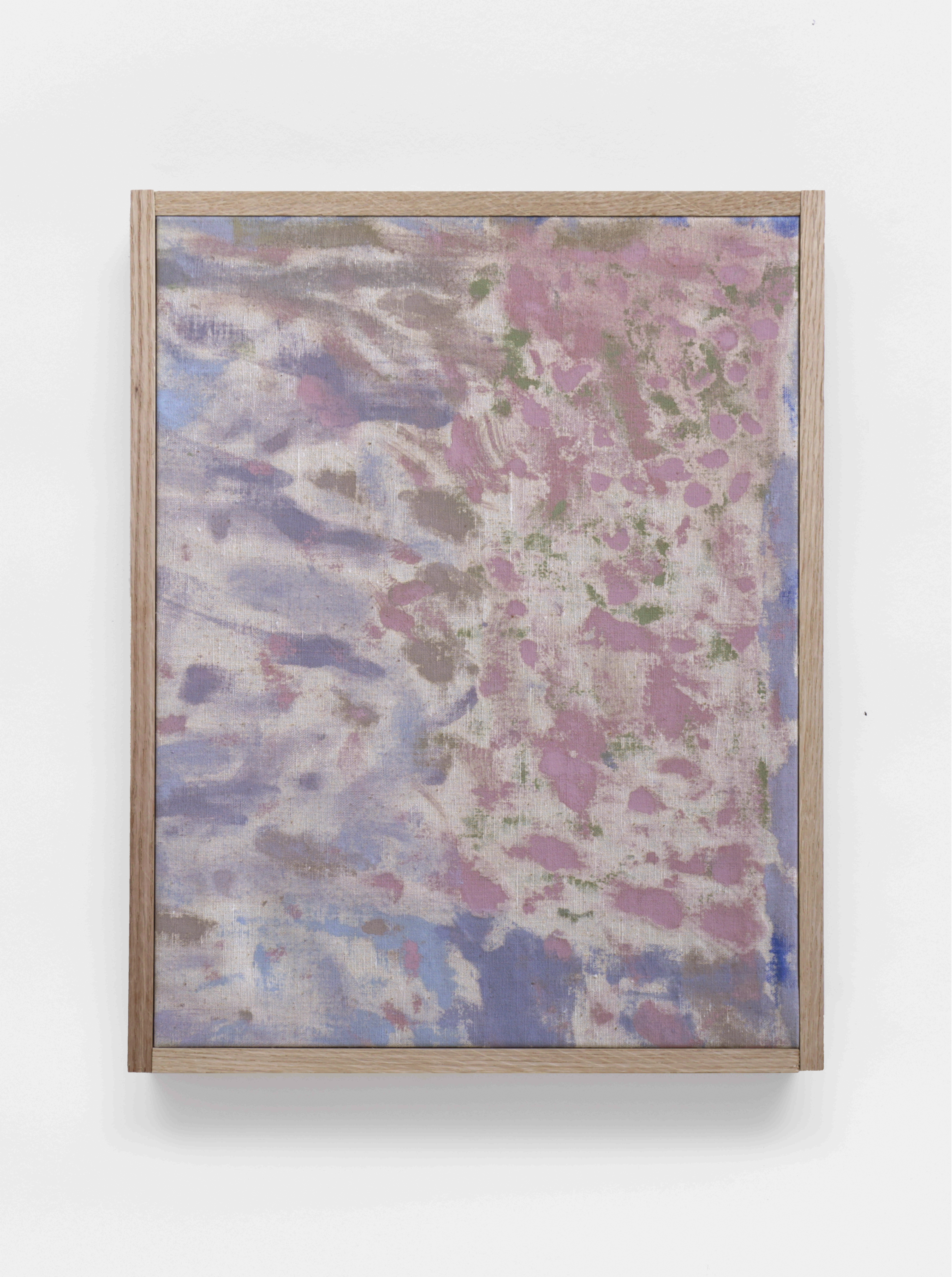 S08 (Pink / Blue Abstract), 20 x 16," oak artist frame, $135/wk