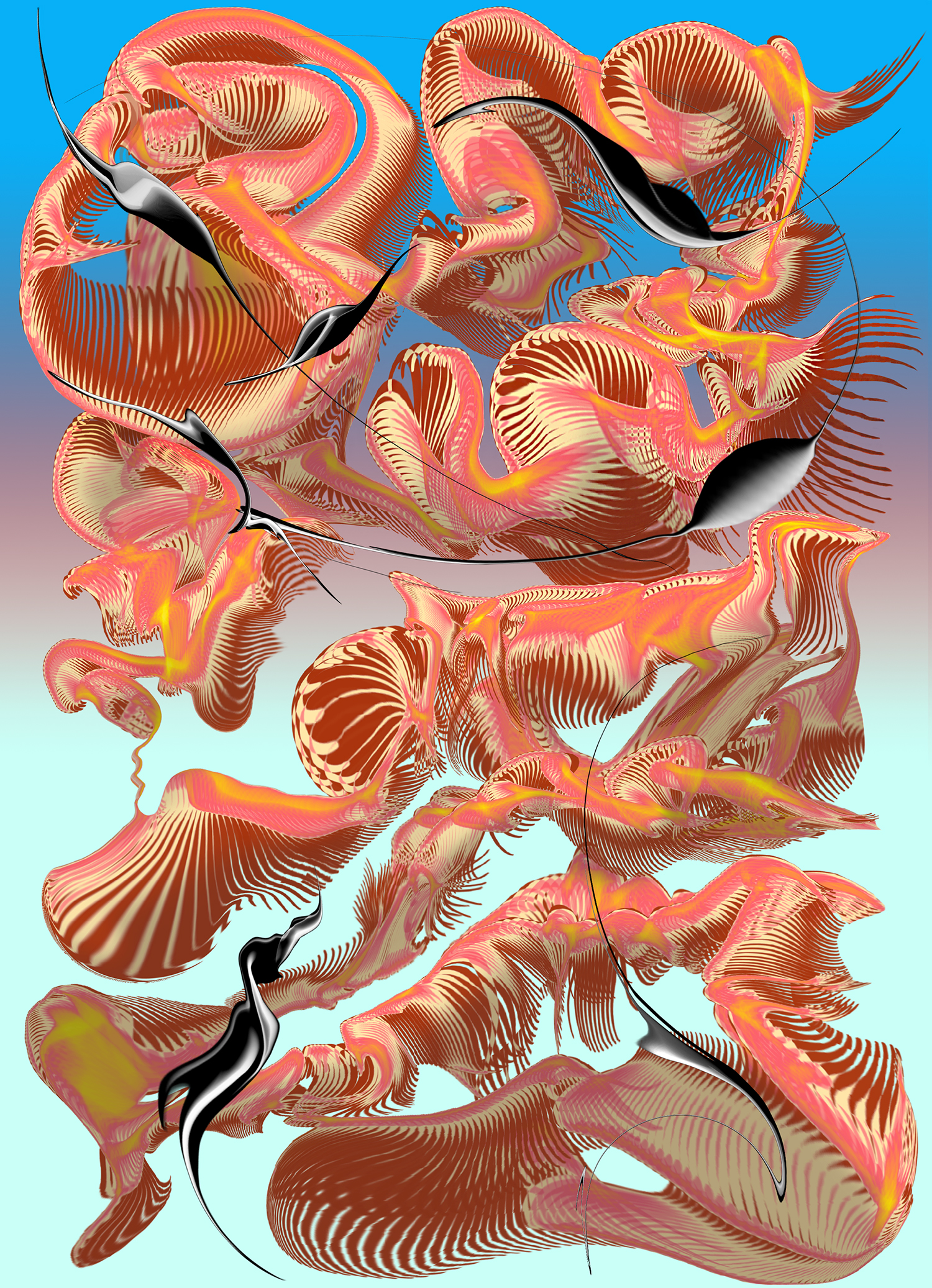 Liu Yu, Poster series of Mutual Friends: Design for The Future III., 2022.