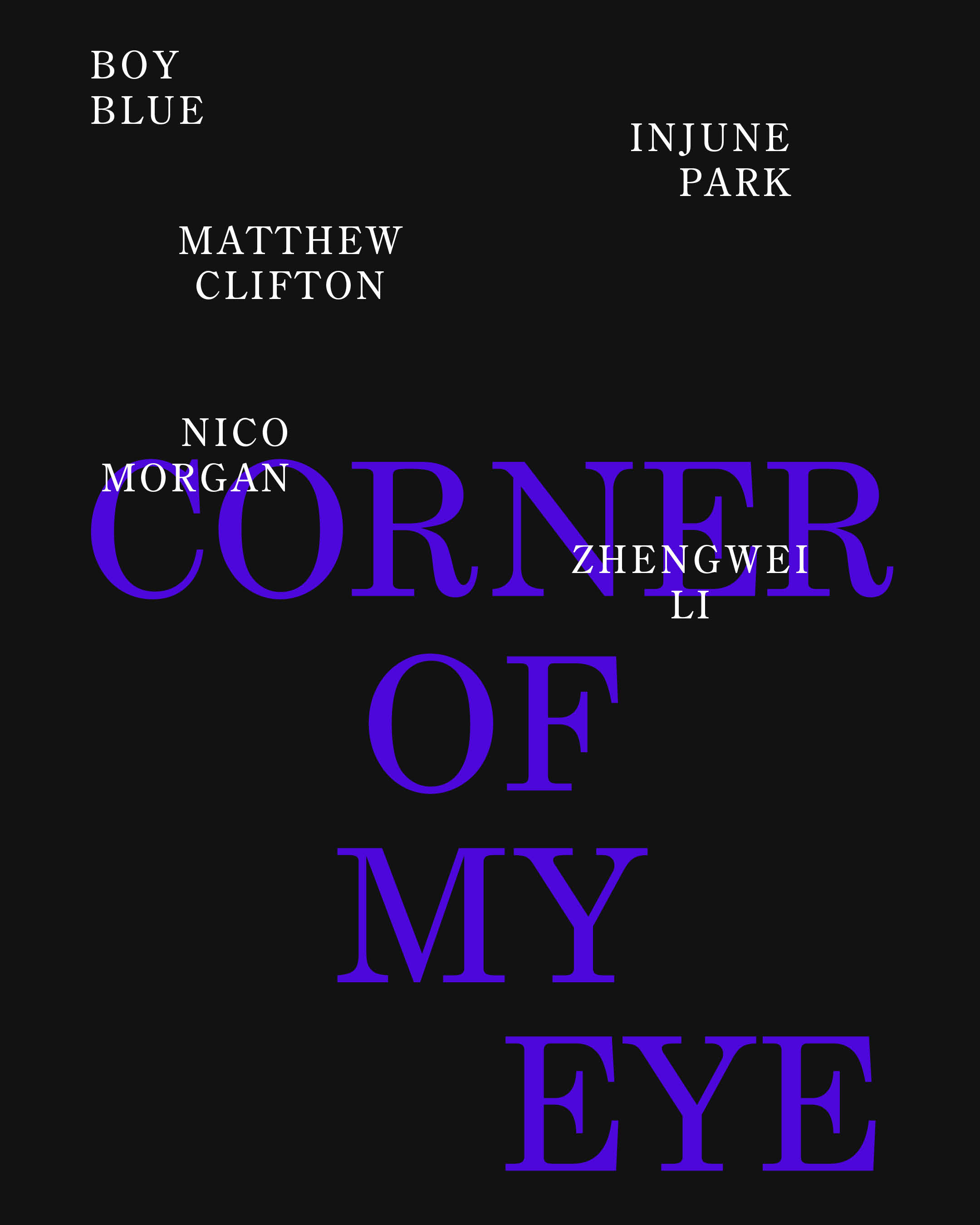Corner of my eye (2025) Exhibition identity