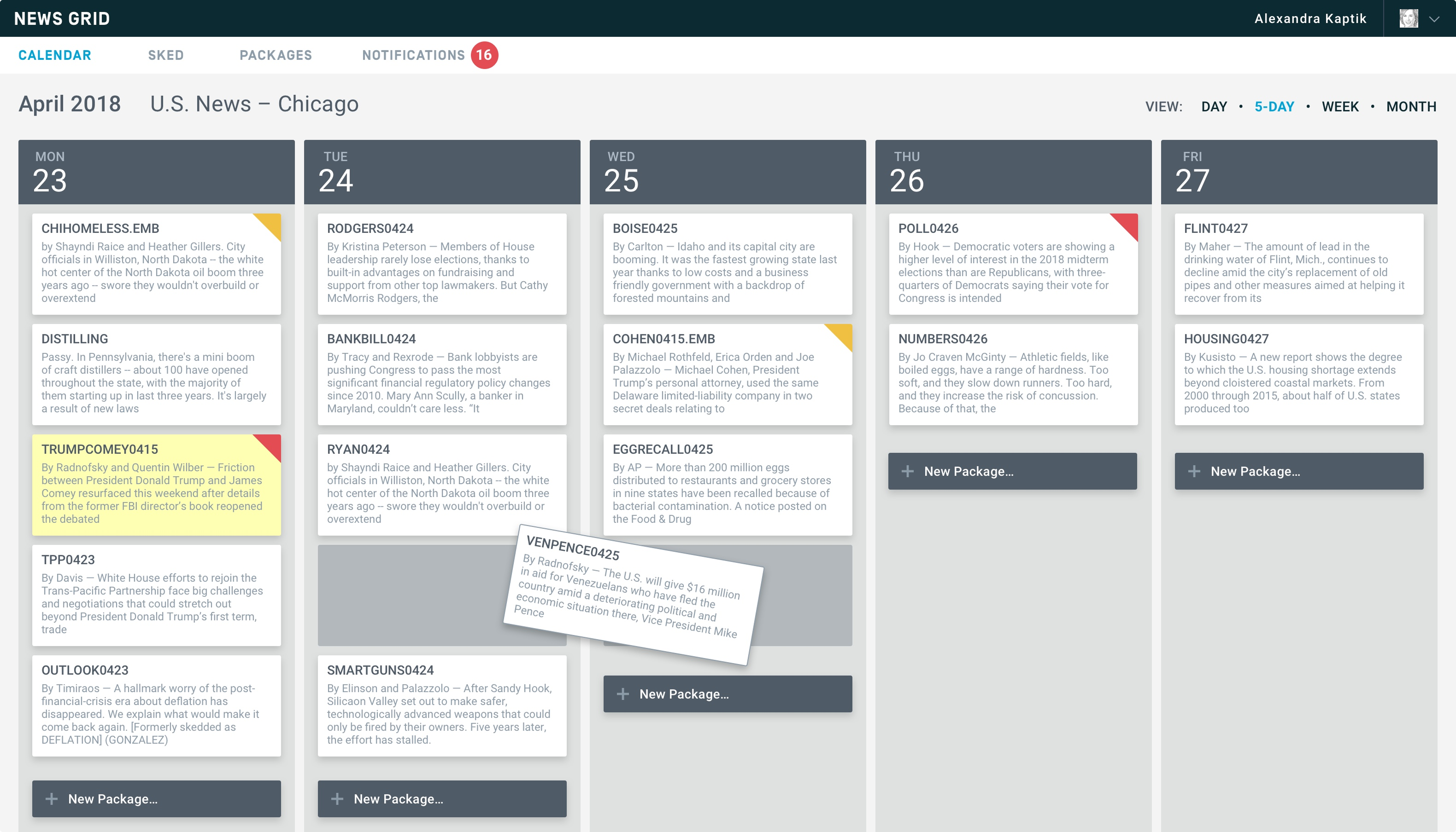 News Grid (desktop)