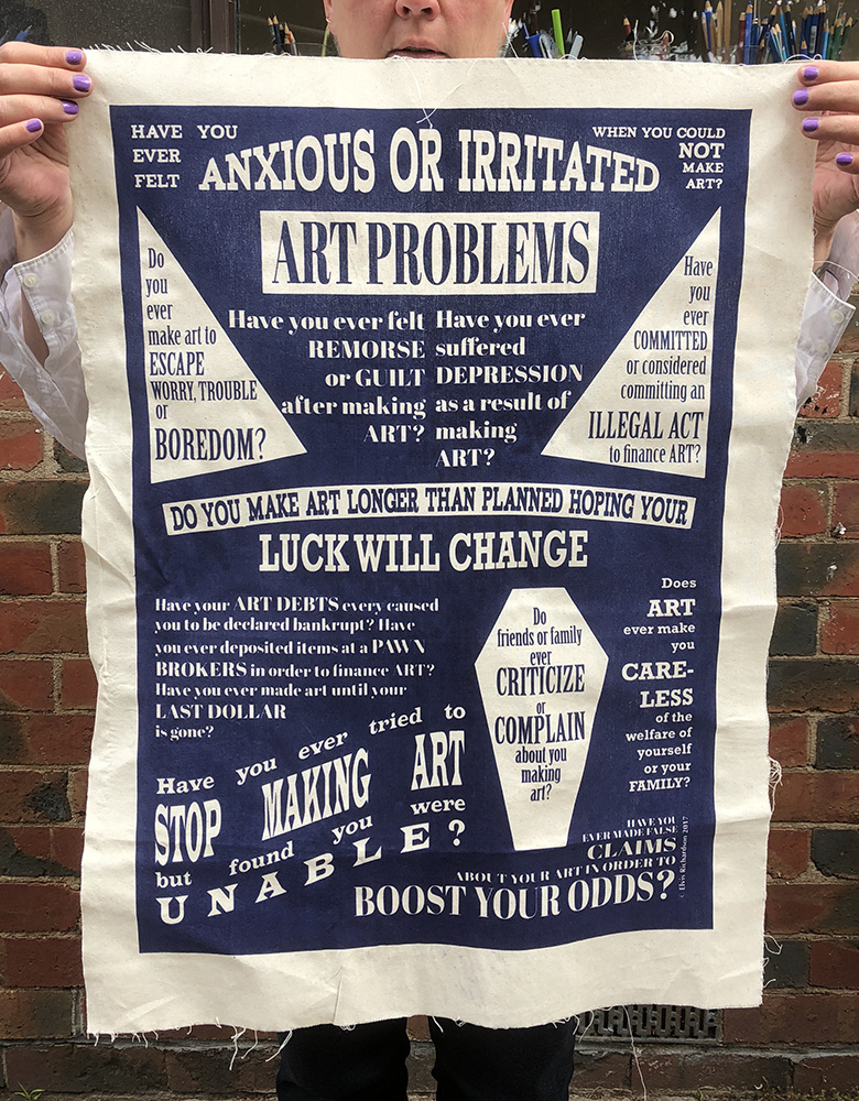 Art Problems 2017 Silk Screen Print on Calico 50x70mm