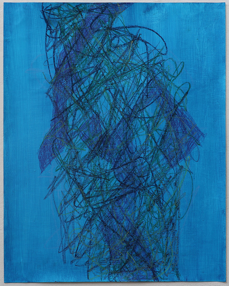 UntitledAcrylic, Pastels, Colored Pencils, Crayon, on Smooth Paper 19x24"