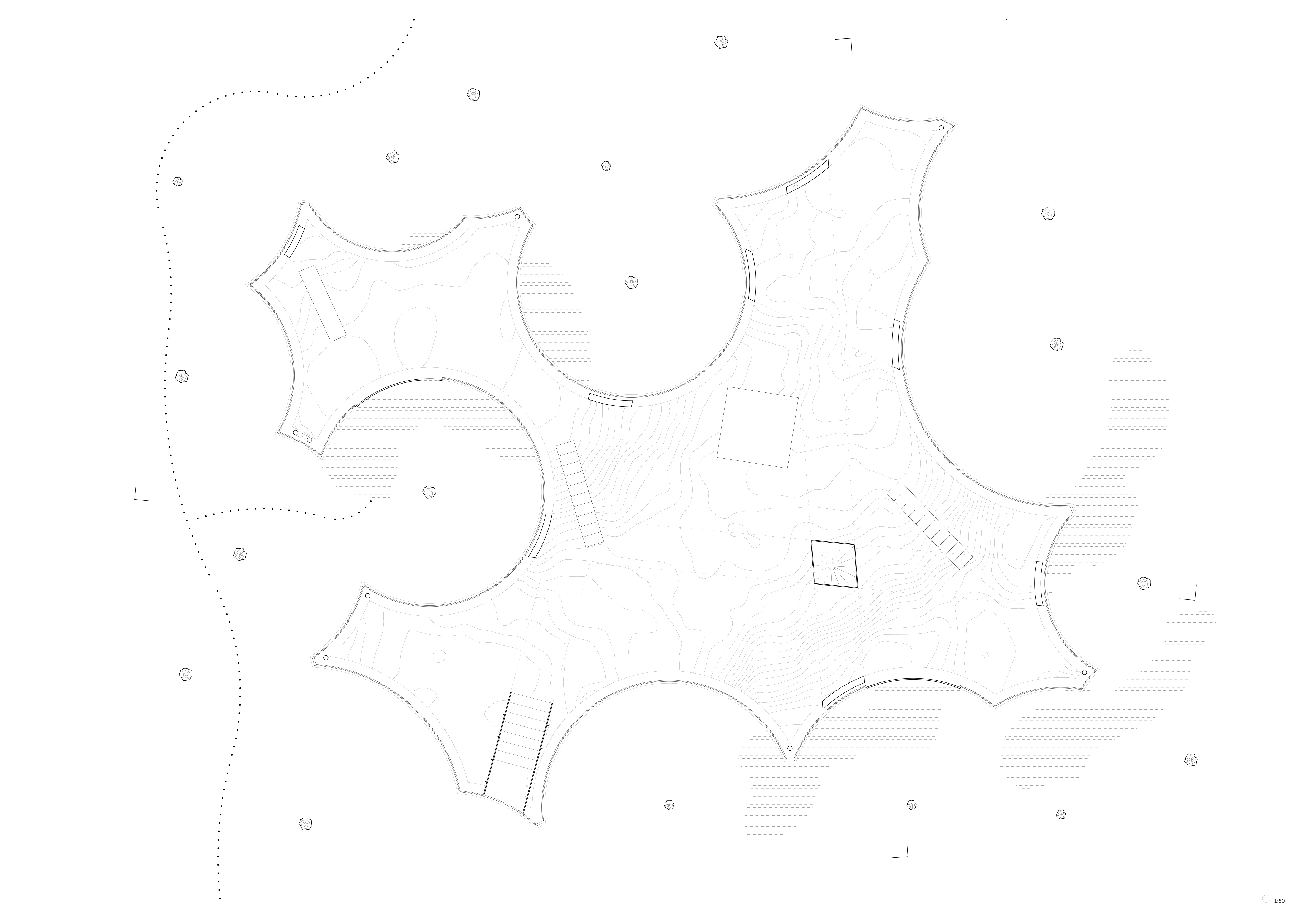 bygning i en furuskog. 2019