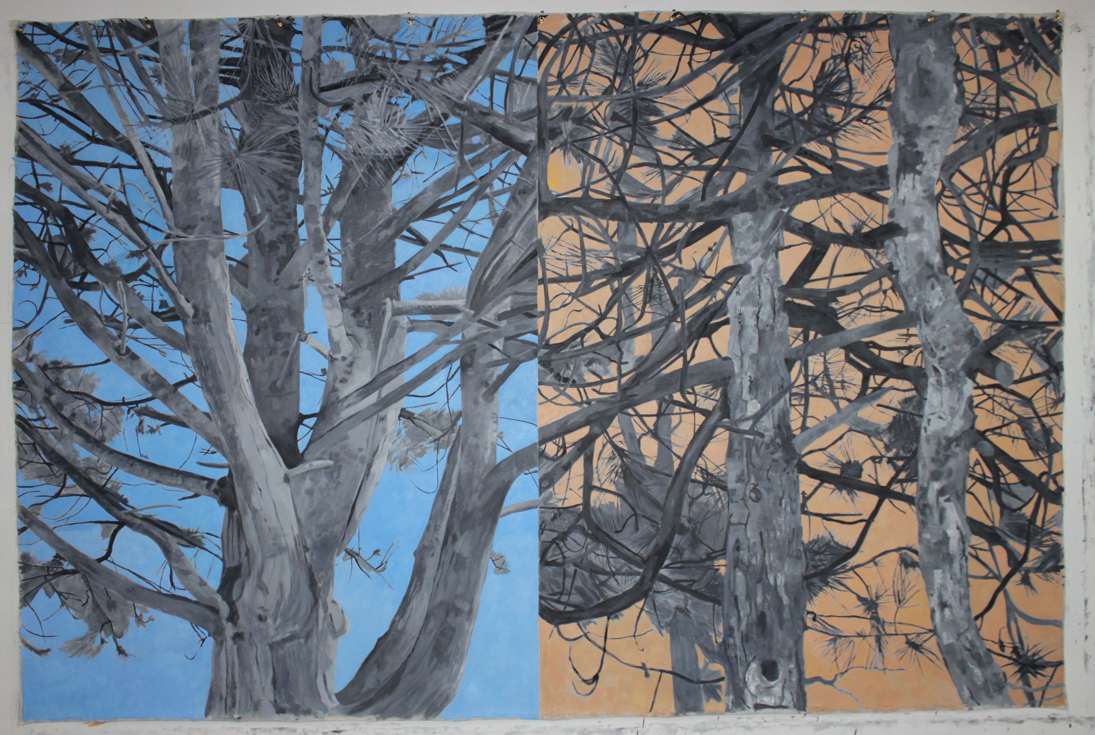 Night and Day. 2014. oil on canvas. 96" X 144"