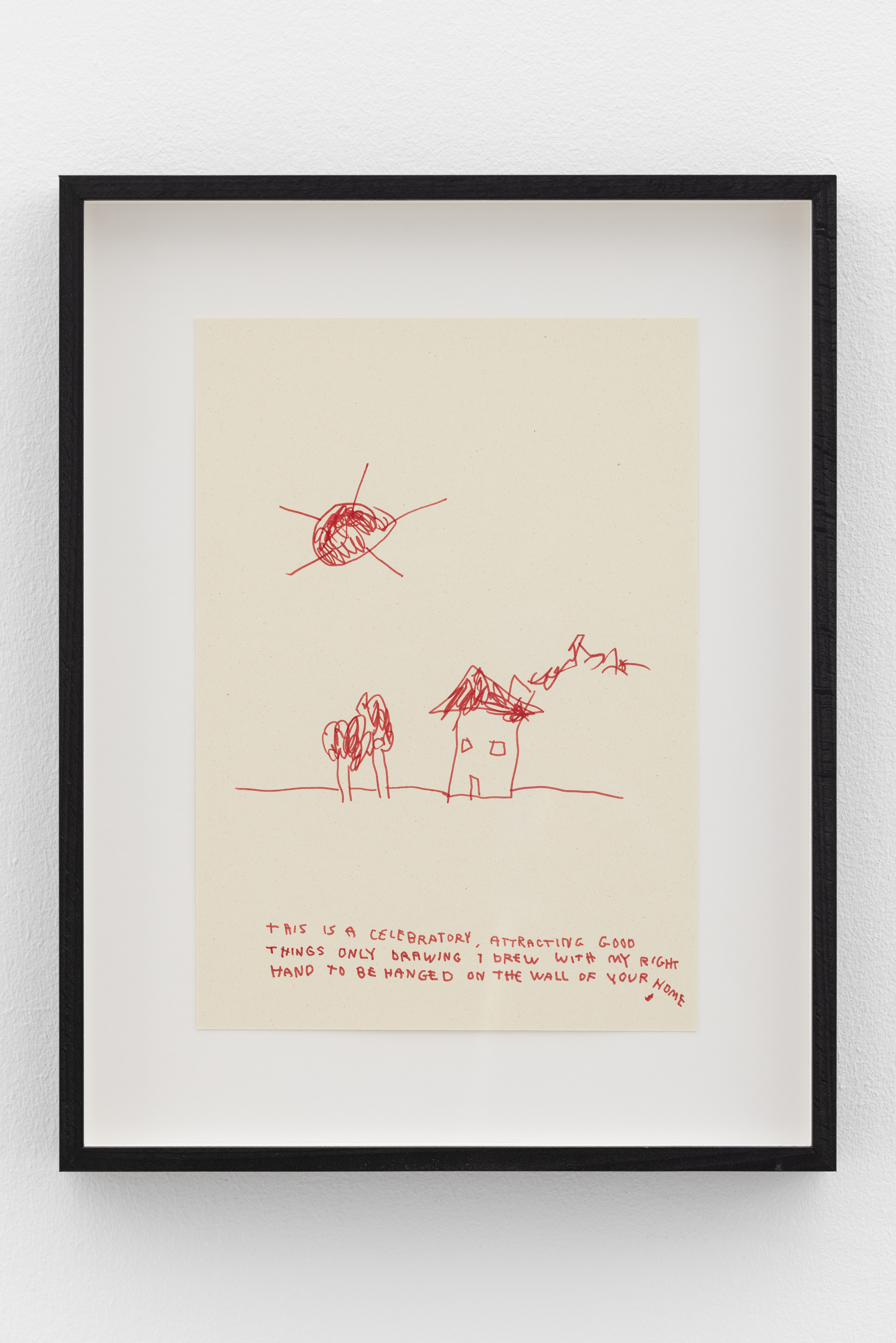 Some people go to parks to connect with nature, I sit on my new house’s floor to connect with my desperation #29. 2023Black ink on paper41 × 32 cmUnique piece