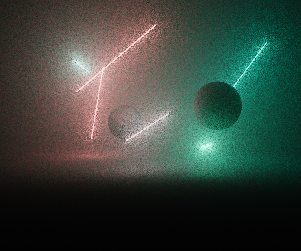 Random hash, equiangular distance sampling (64 spp)