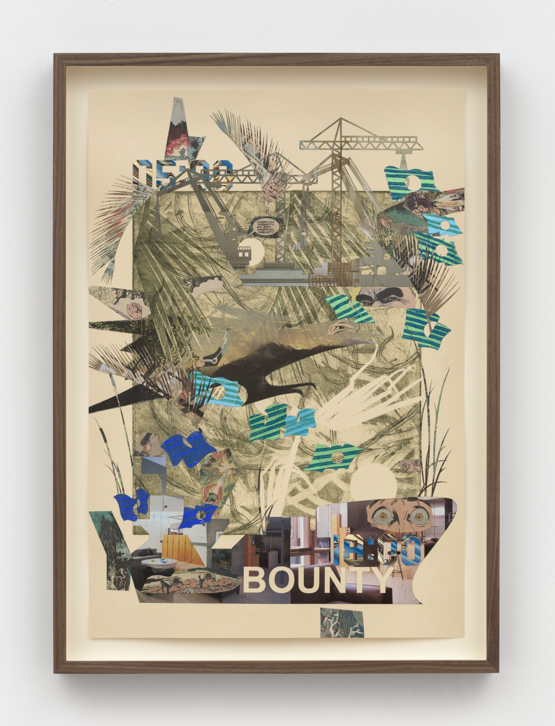 Bounty, 2021 - Unique intaglio print with chine collé and collage on paper, 55.9 x 38.1 cm / 22 × 15 in