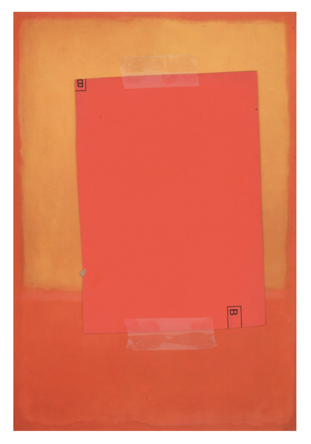 Red on Ochre and Red on Red (after Rothko), 2022, collage, 23 x 31 cm
