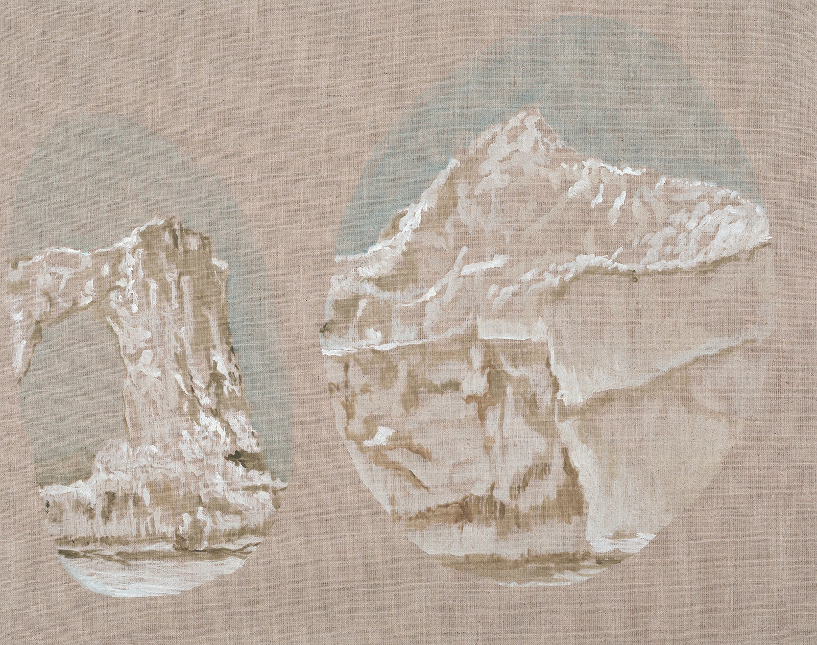 Robyn Penn, "Our Present Swarms with Traces of Our Past II", 2019, Oil on natural linen board, 40.5 x 51cm