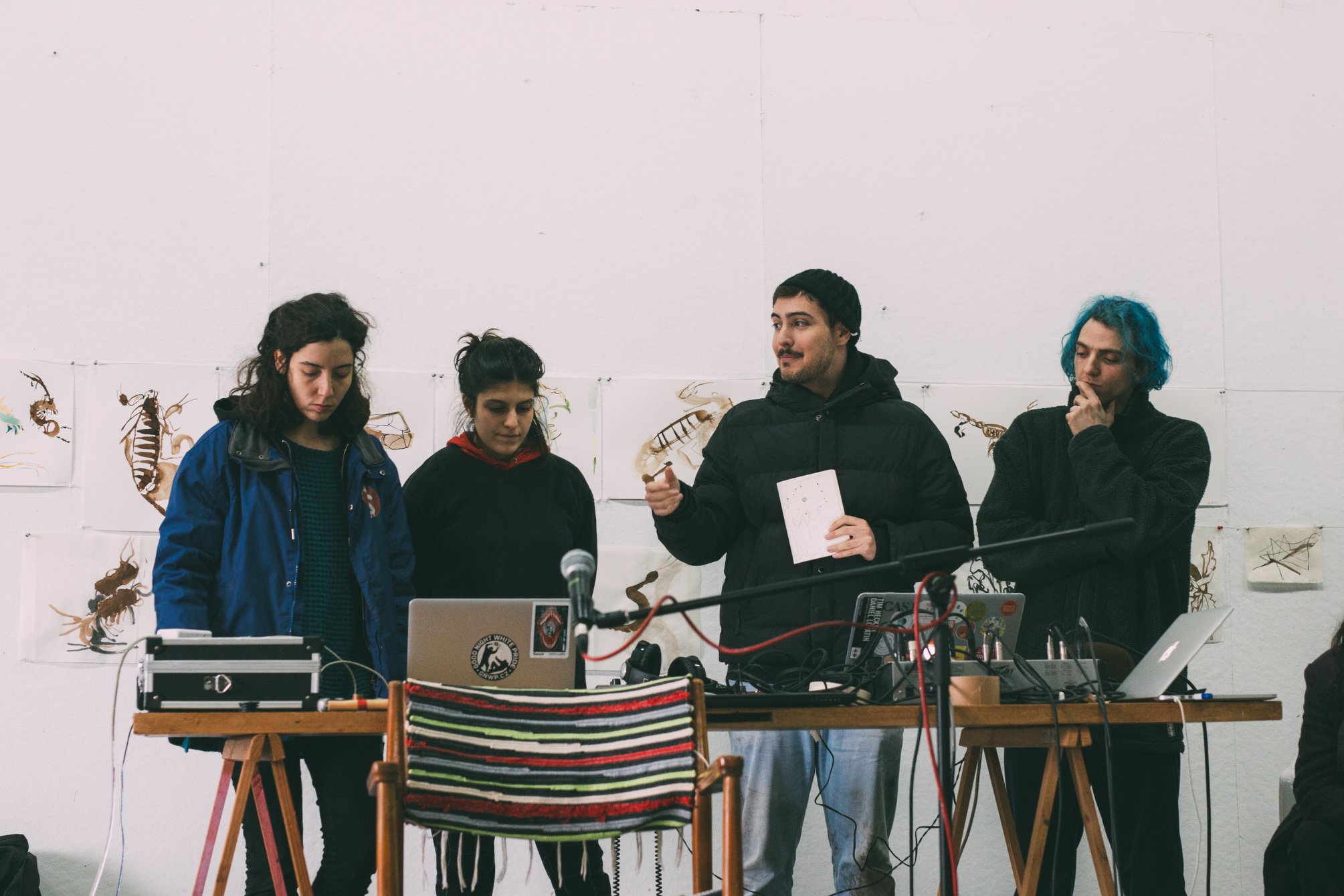 Artistic residence at Luzlinar / Projecto Pontes (11.2019) in Feital, Guarda, with the Sound Art Post-Graduation class.
