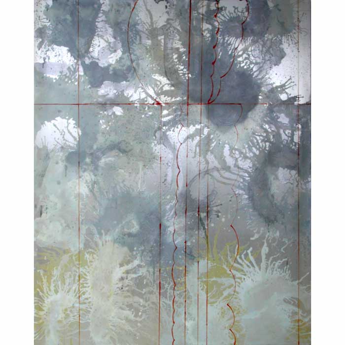Red Line, 2002, oil on aluminum, 60x48 in