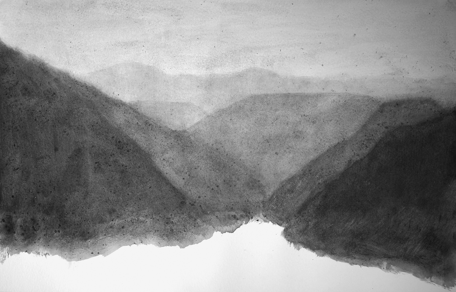 Vallée (I)gouache sur papier32,5 x 50 cm, 2014