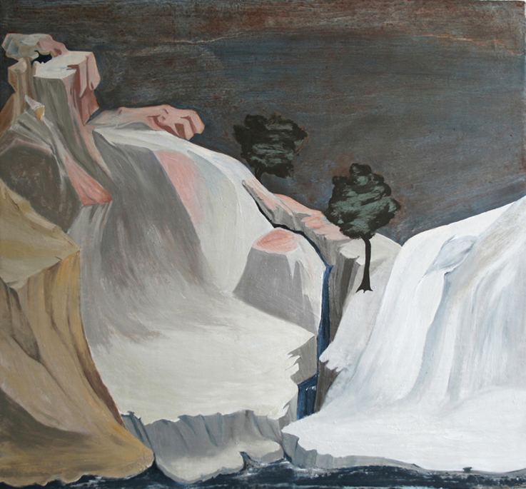 Landscape without Stigmata (after Pietro), 2008, 65 x 60 cm, oil and pigment on gesso