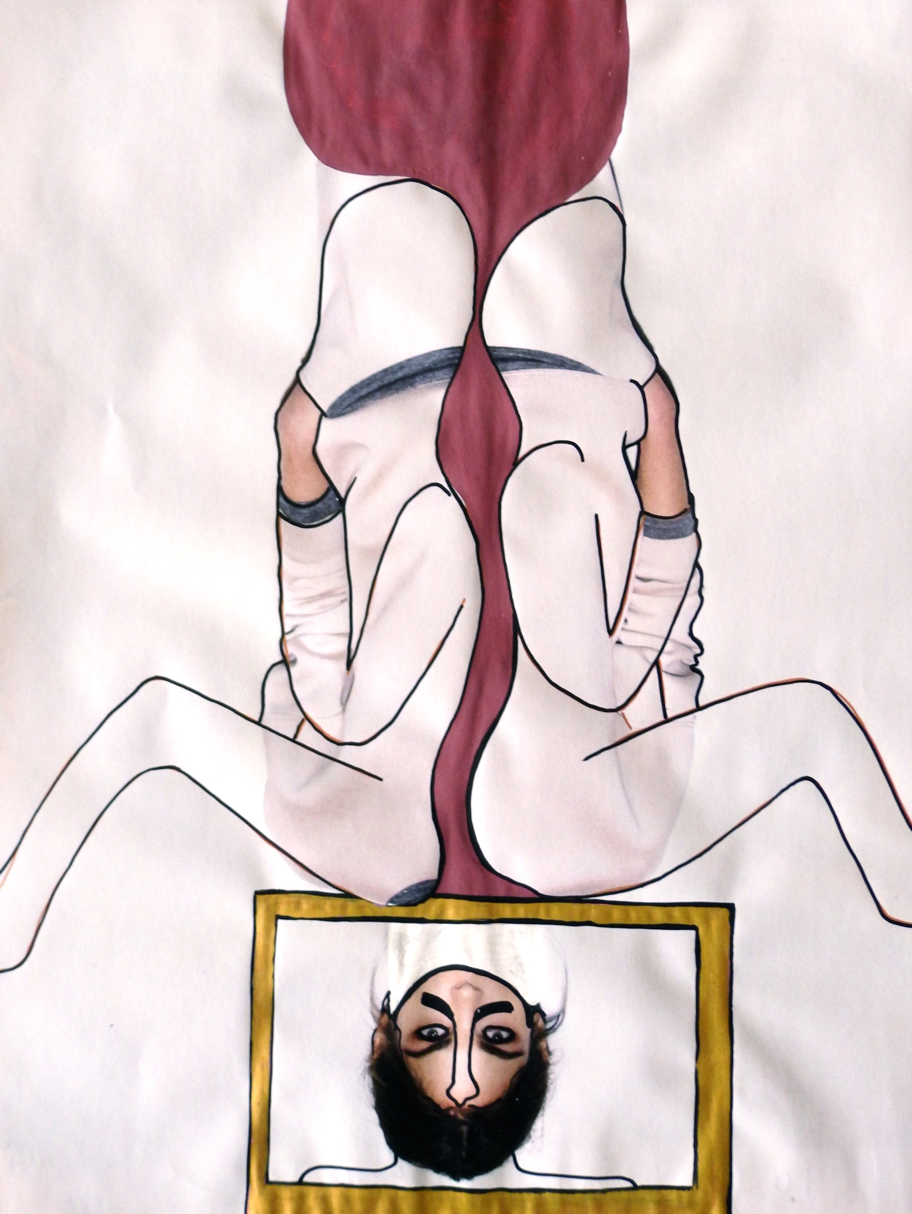 The Goods, acrylic on magazine paper, A4