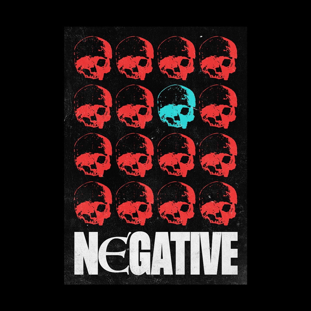 Negative Skull Poster Design