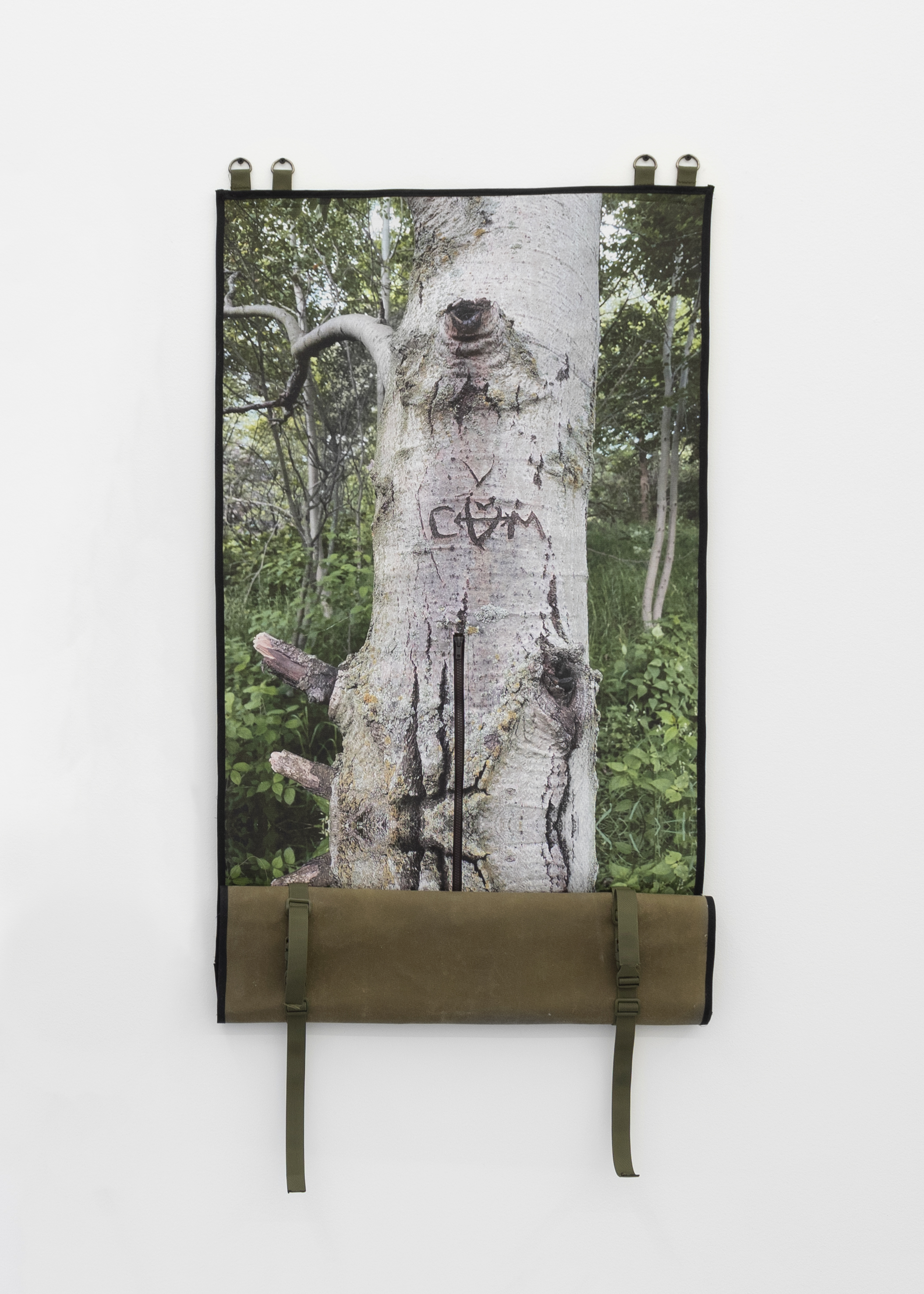 Chicago Gears (cosmic mind fuck) Photographic print on bull denim, duck canvas, side release buckles, metal d rings, nylon webbing, zipper,  2020. Photography: Prairie