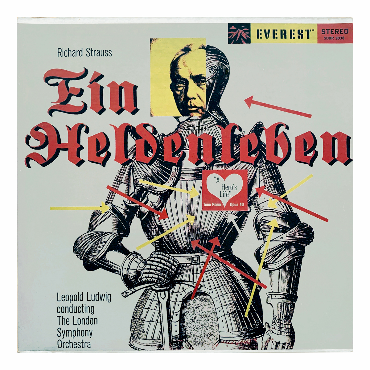 Everest SDBR 3038 Richard Strauss - Ein Heldenleben, Op.40 London Symphony Orchestra - Leopold Ludwig Design: Alex Steinweiss (uncredited)