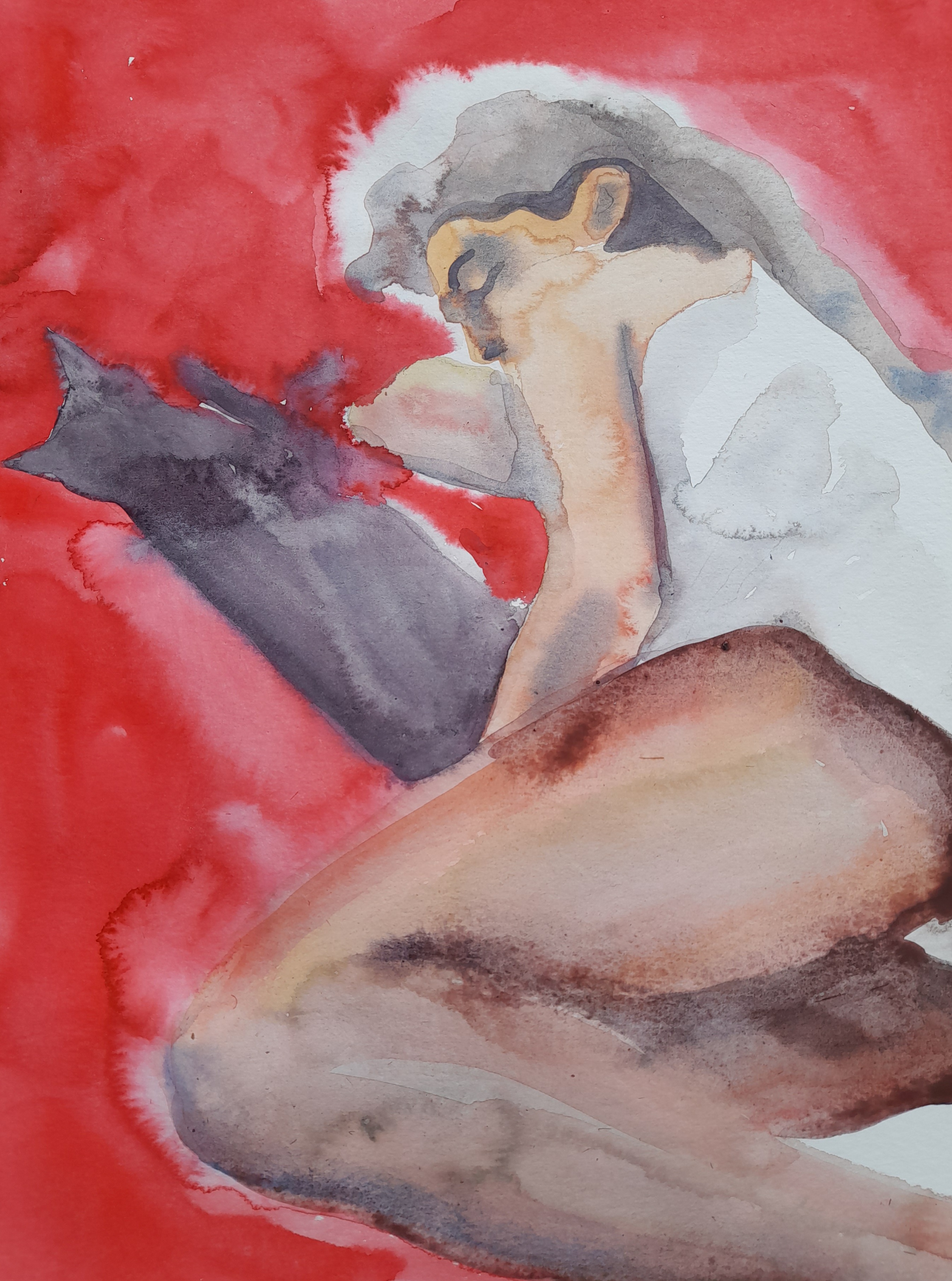 les dormeurs, 2022, 30x 40cm, techniques mixtes