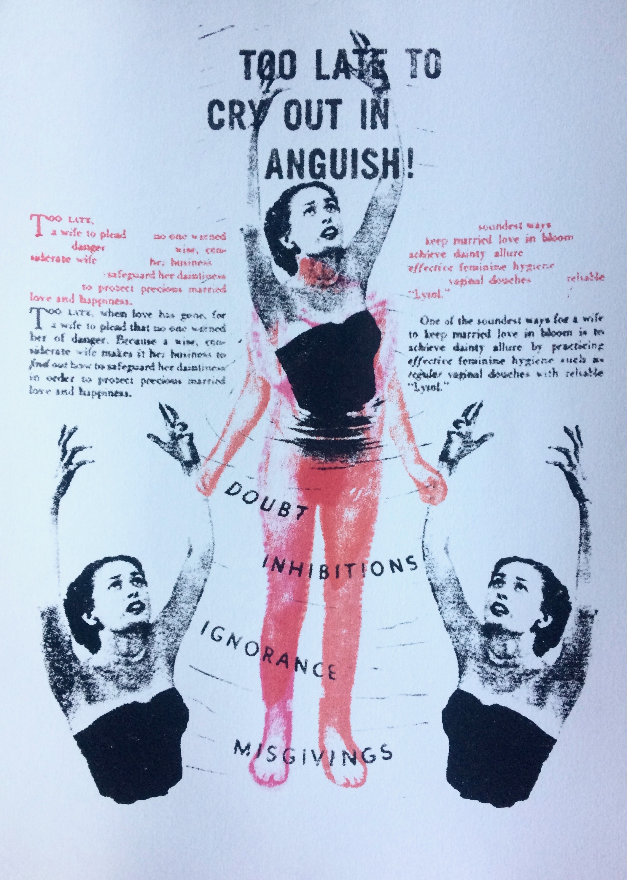 Drowning in Lysol, I (screenprint) 