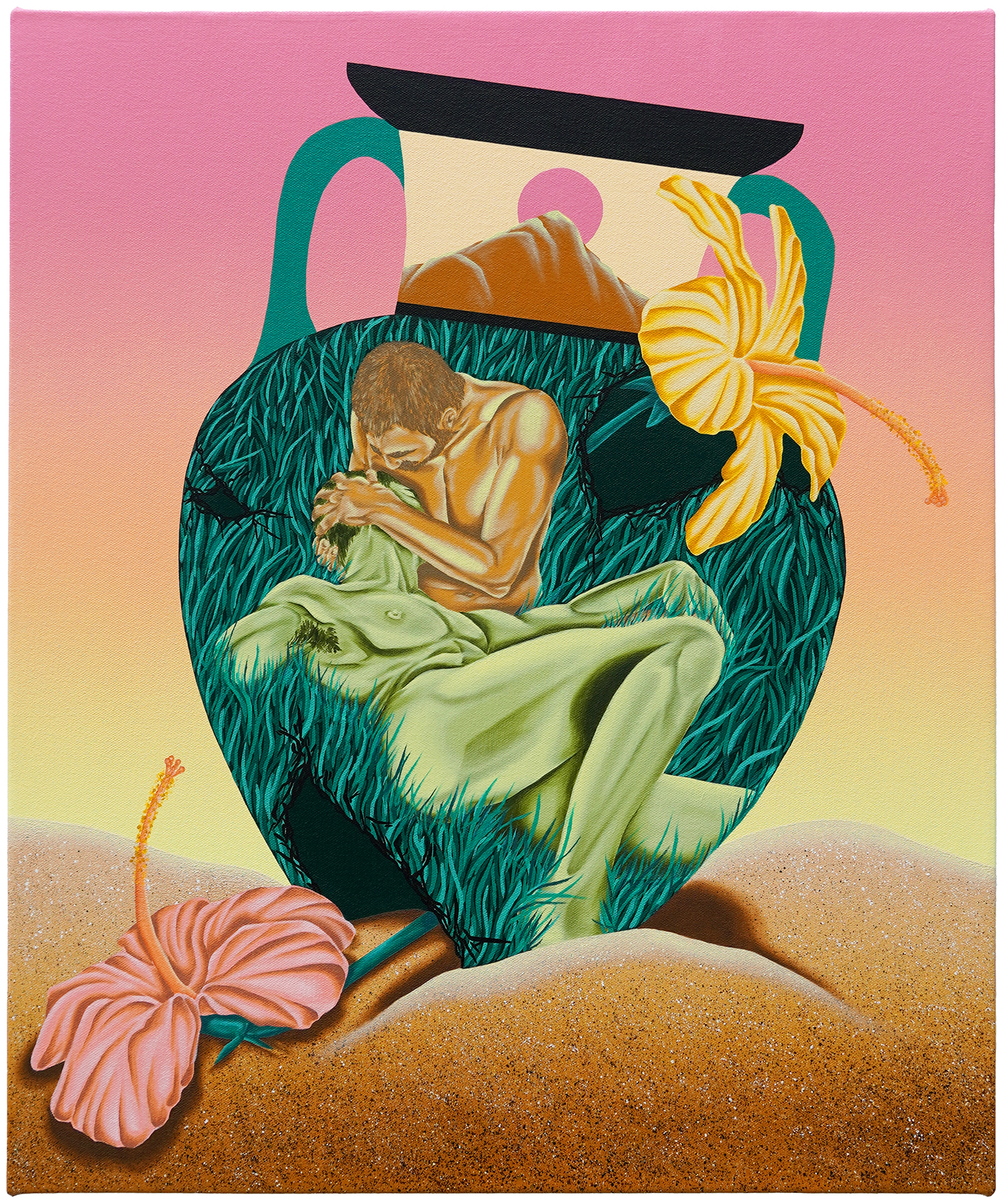 Time Hasn’t Been so Kind, 2023 – Acrylic and oil on canvas, 20 x 24 in