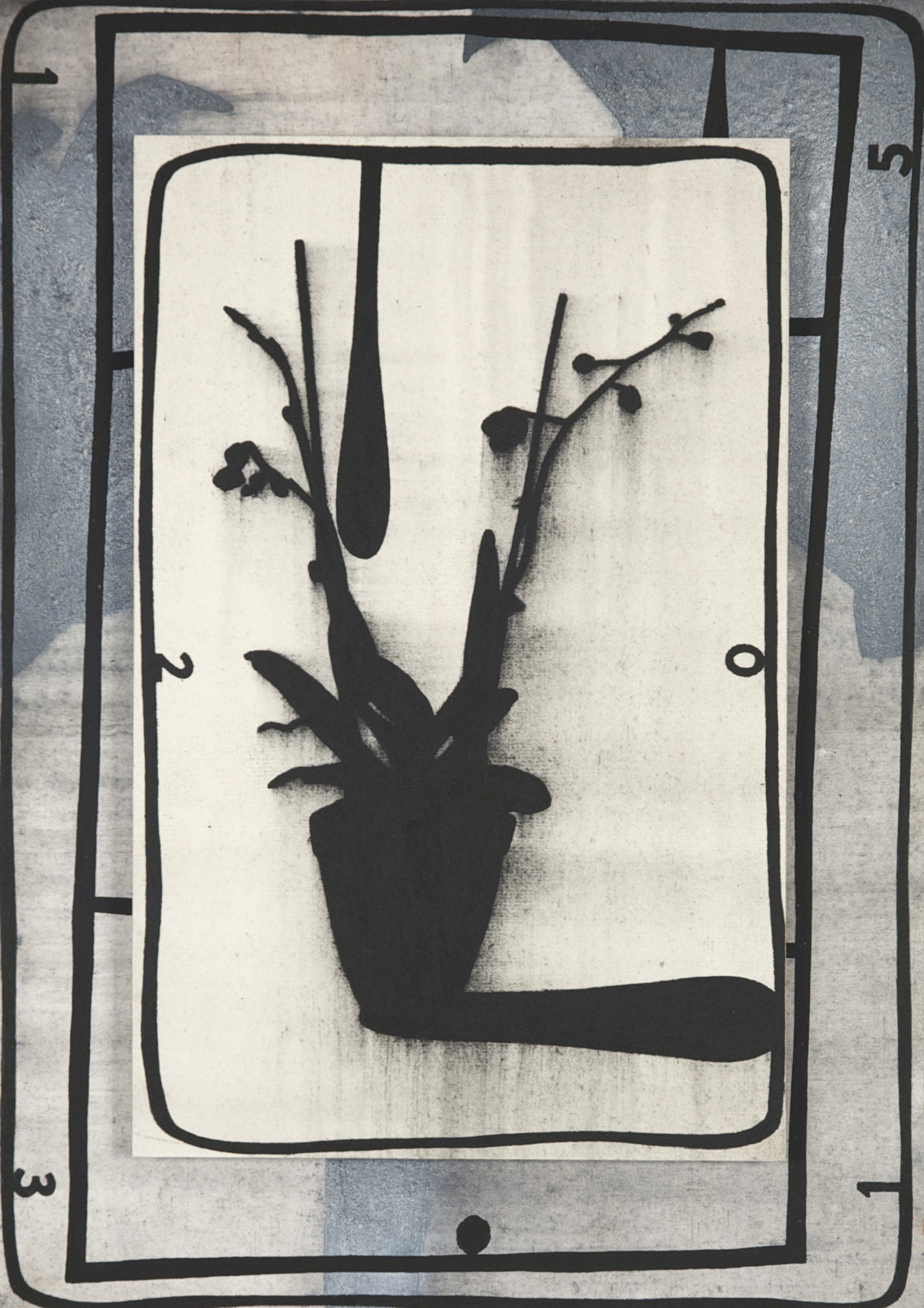 Untitled 2015, acrylic on paper/aluminium, 29.5 x 21 cm, private collection