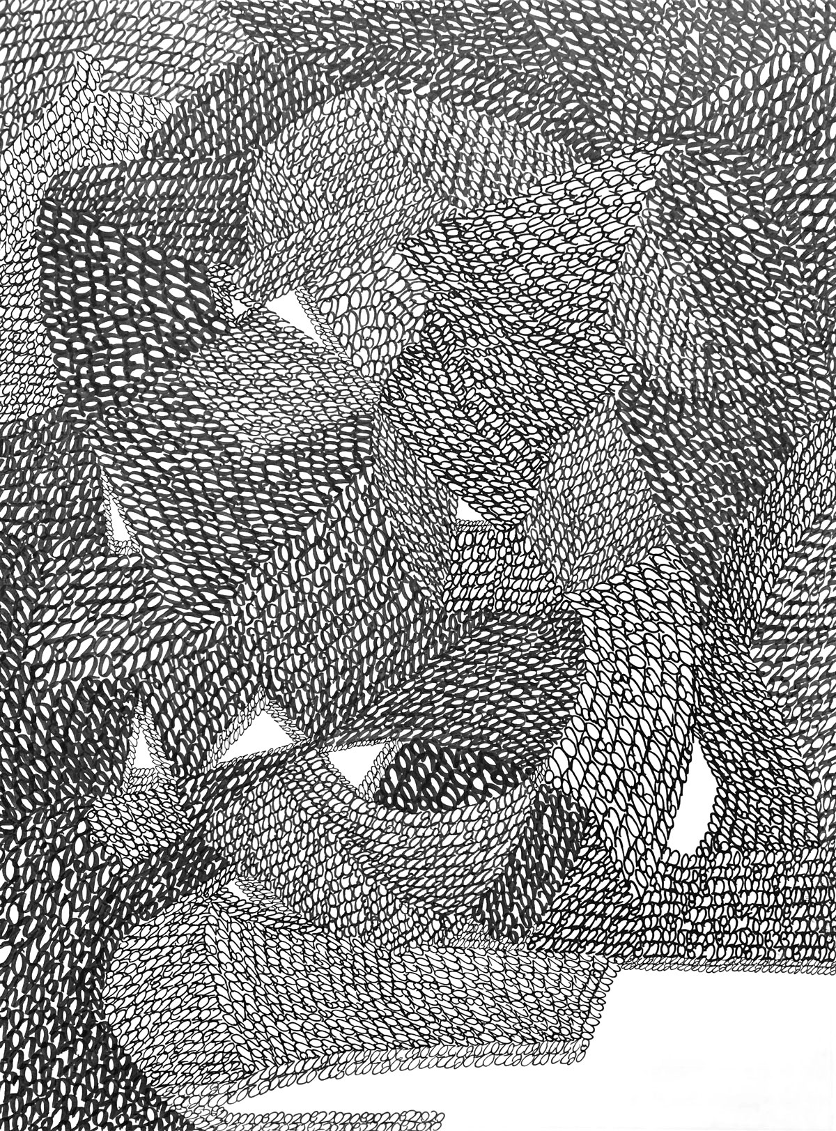 9/38 — BANAL DEJA VU  Archival ink on Bristol, 9" x 12" (2020 works).2010-ongoing.