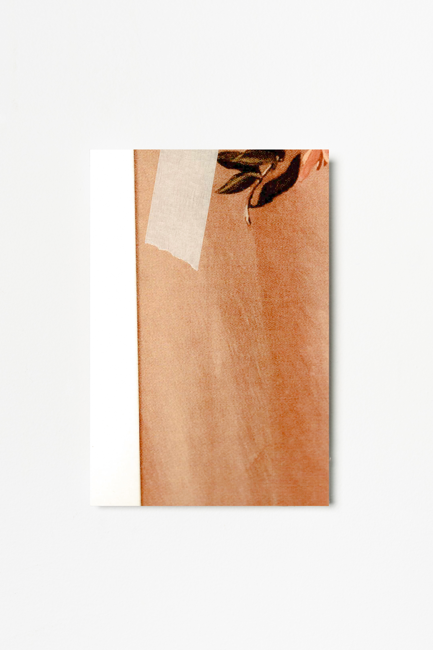 untitled (1), 2022, Oil, felt tip marker and wax crayon on photograph, masking tape, 15 x 10 cm