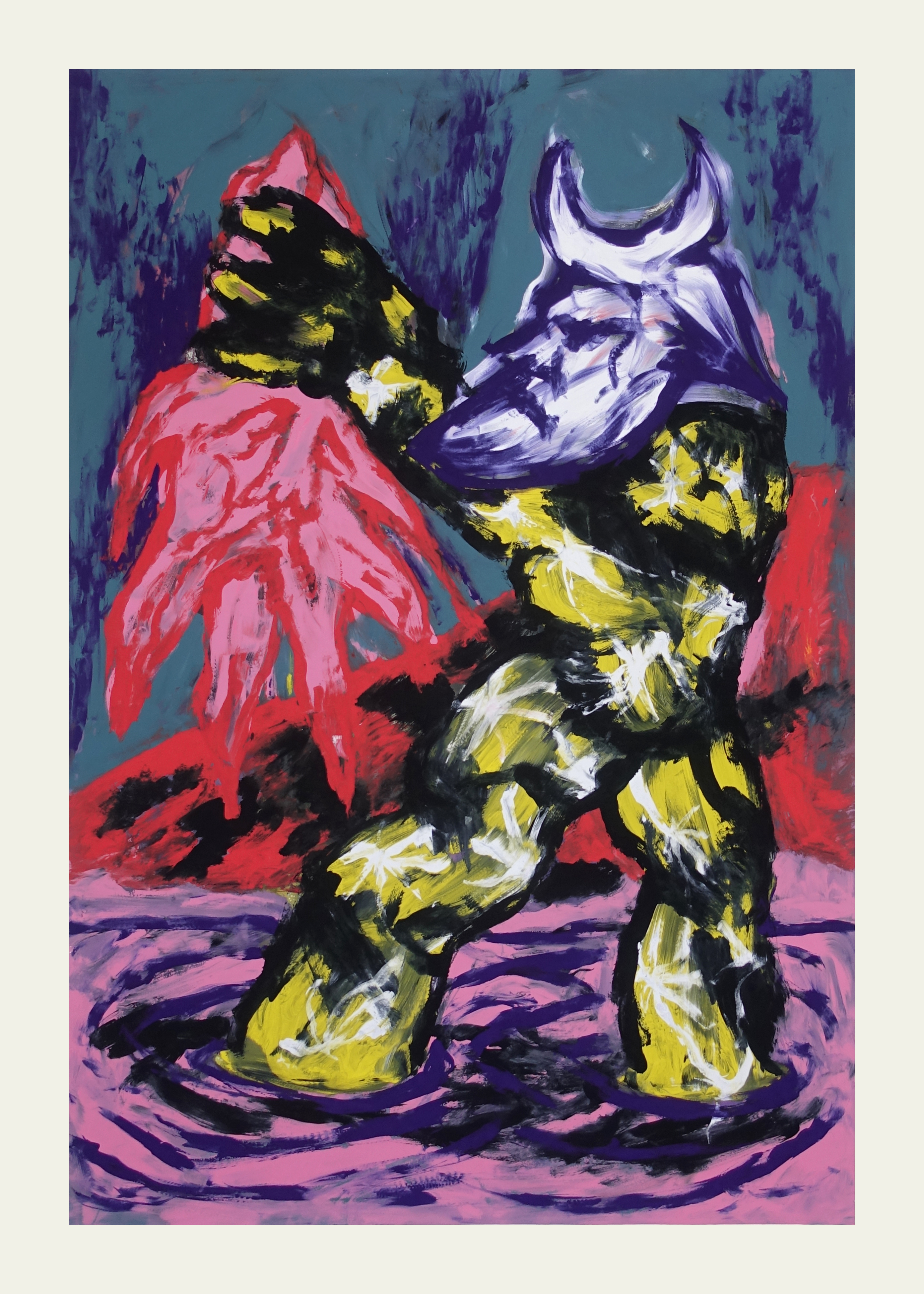 Out of the Four Elements Come All Thingsserigraphic monotype on paper, 140x100cm, 2024