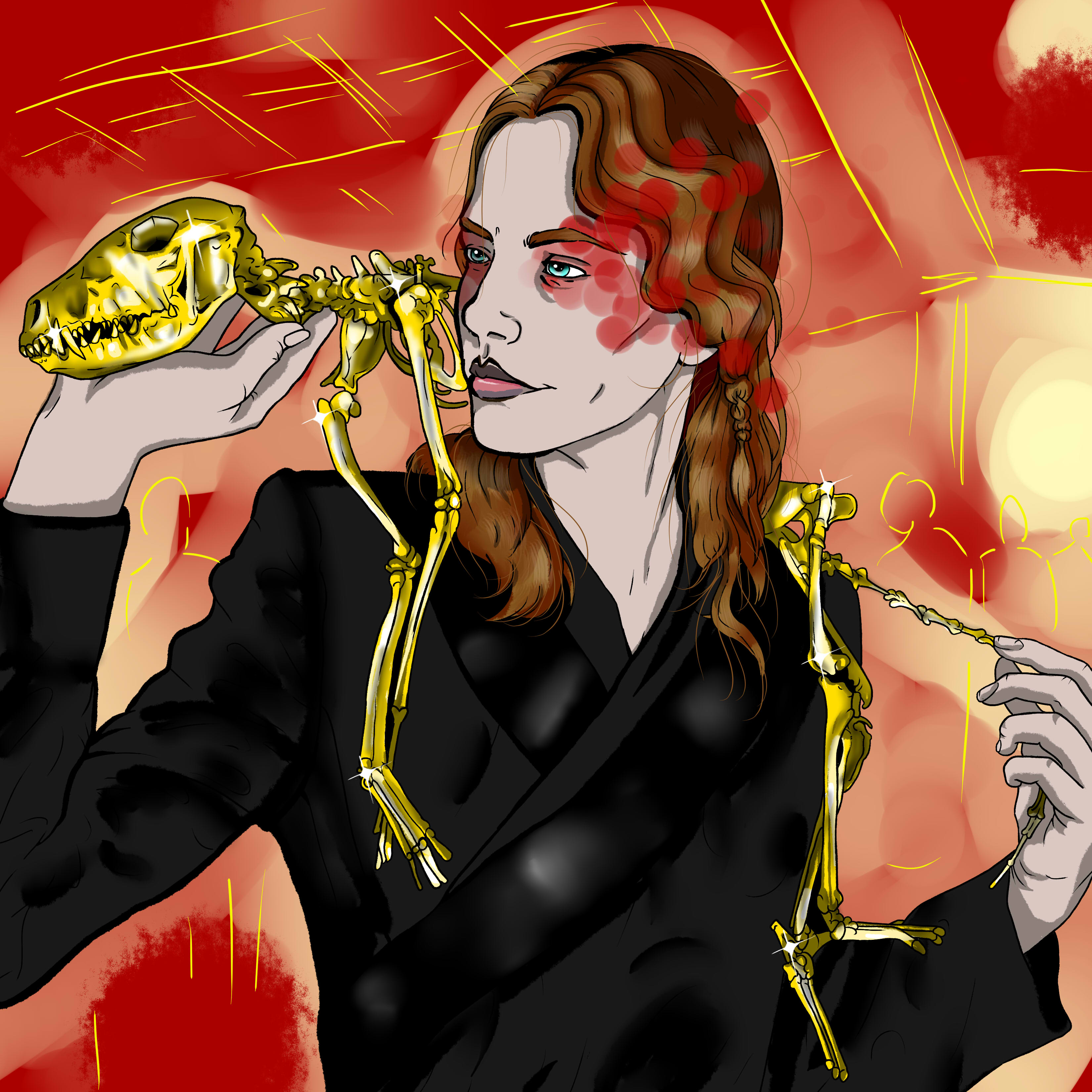 Model from Alexander McQueen’s 2001 Collection “What a Merry go Round,” Photoshop (2020)