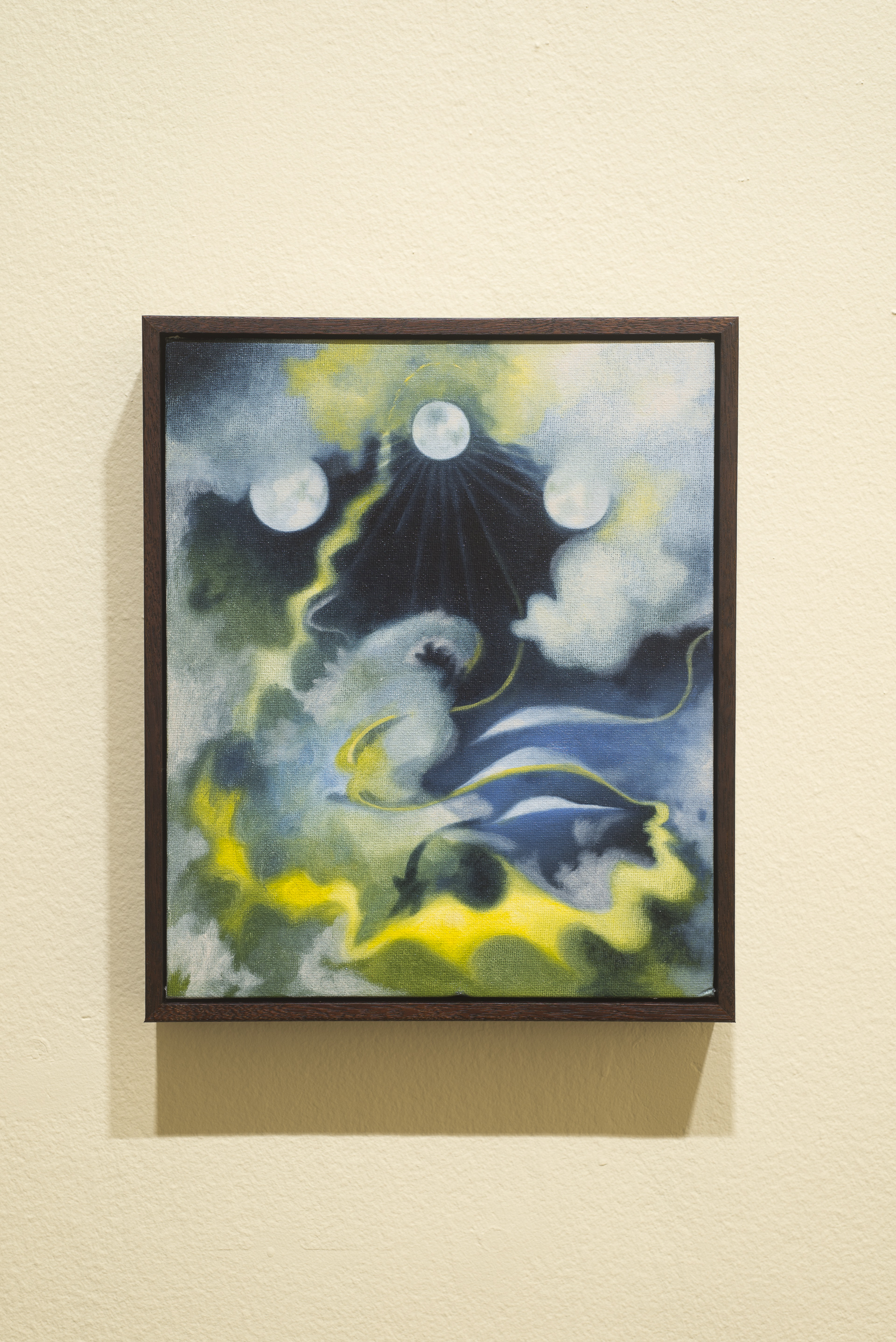 January (ghosts appear mostly in February), oil on canvas board, 32 x 27 cm, 2021