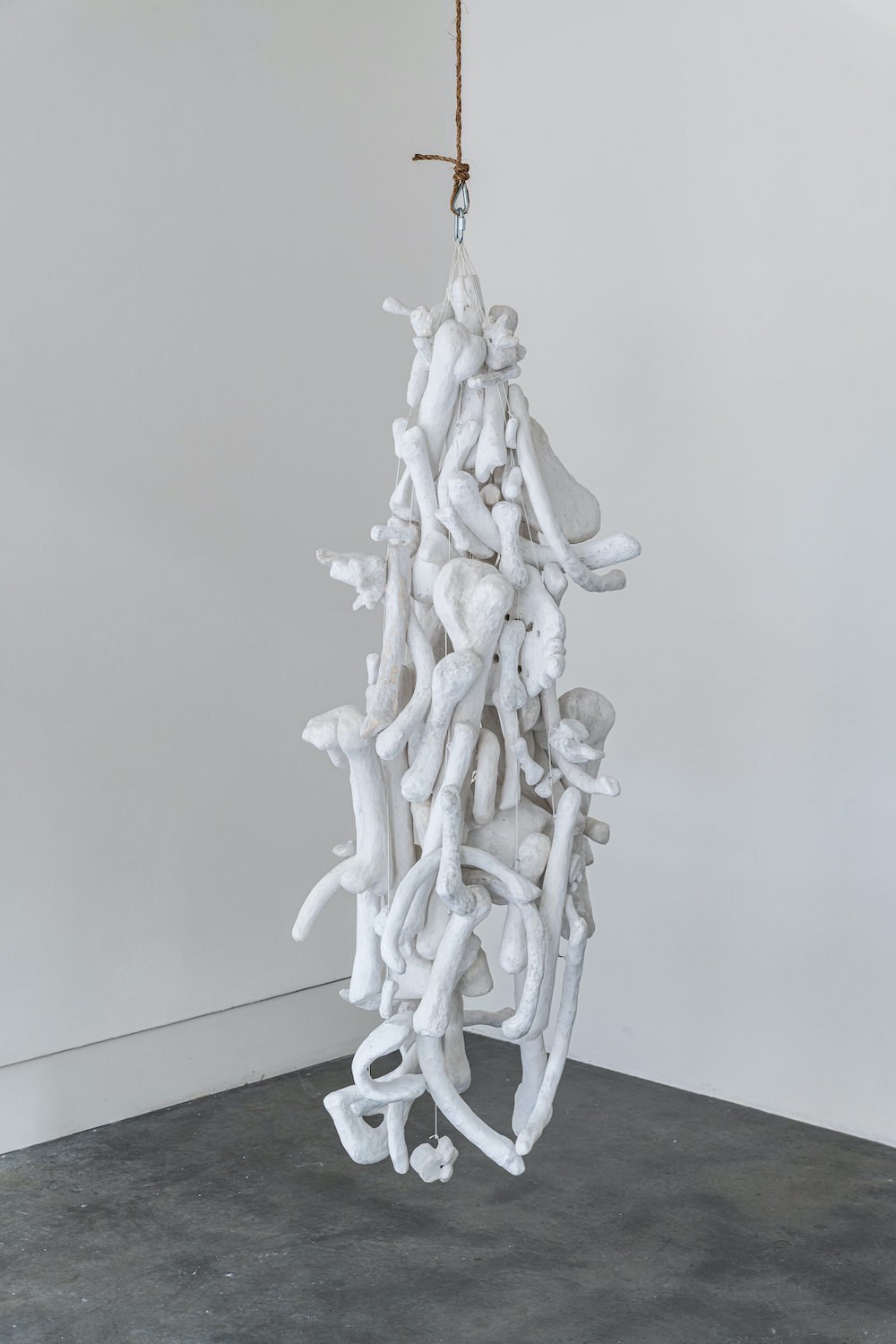 Jess Perlitz, Bones, 2019, Plaster, 61.5 x 22 x 24 in.