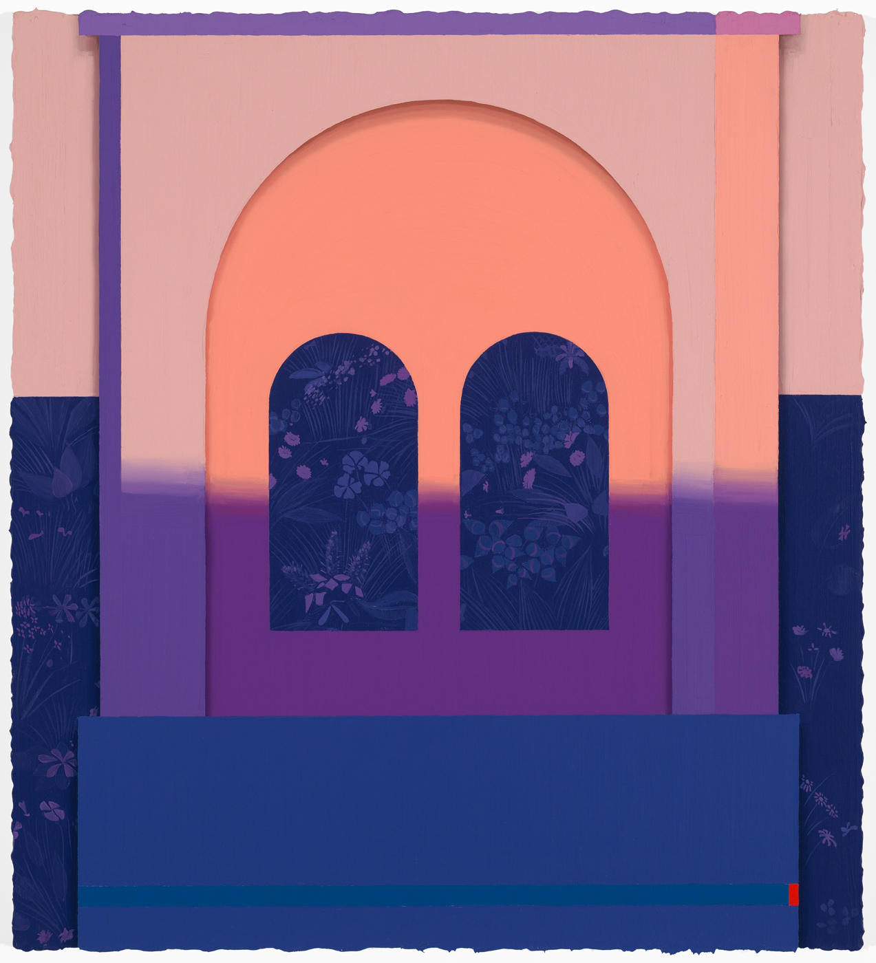 Cloister 5, Pale Sunrise, 2023, oil on linen, 22 x 20 inches