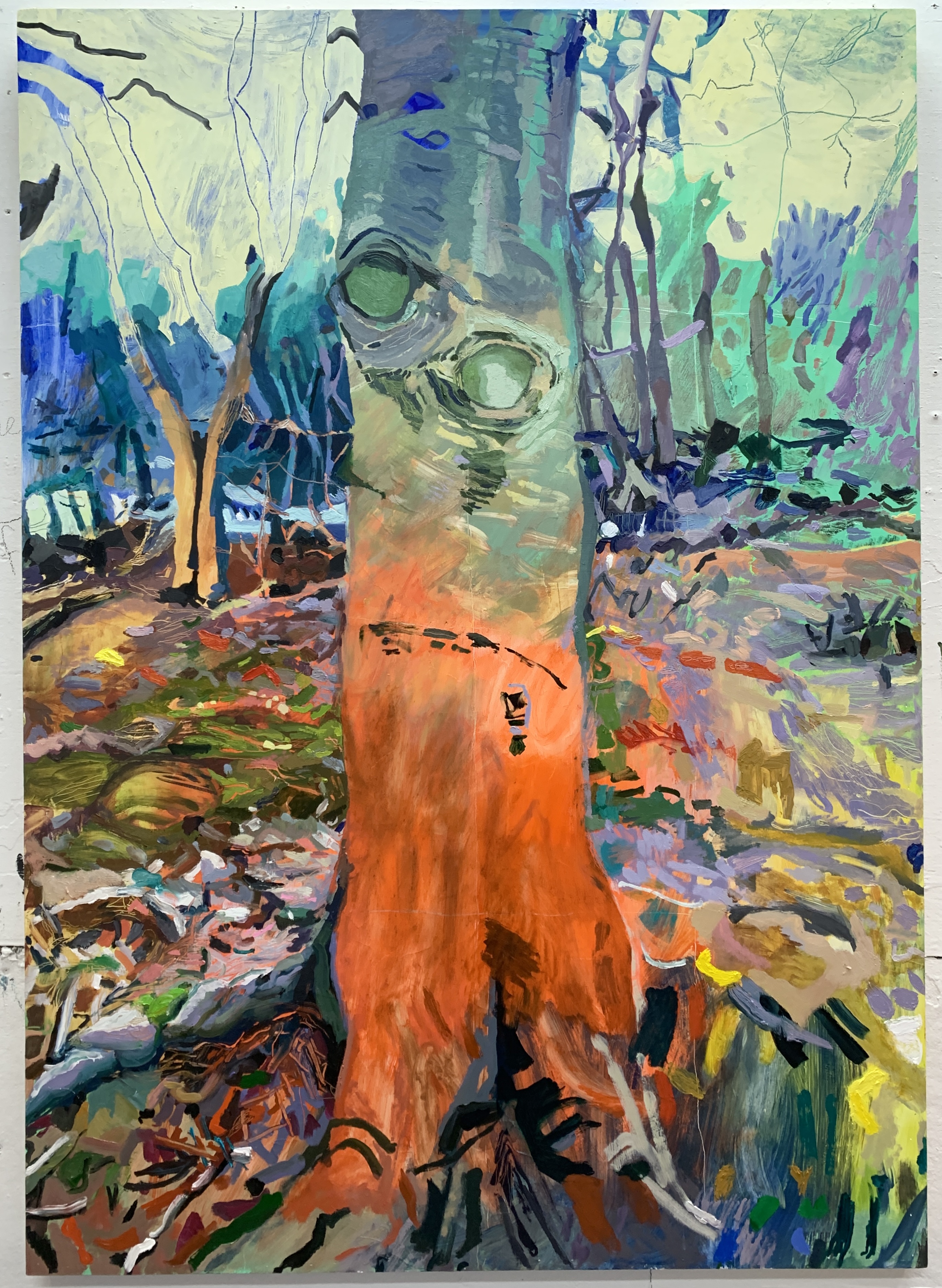 Reverence Revisited, 42.5” x 60”, oil paint on panel, 2021.