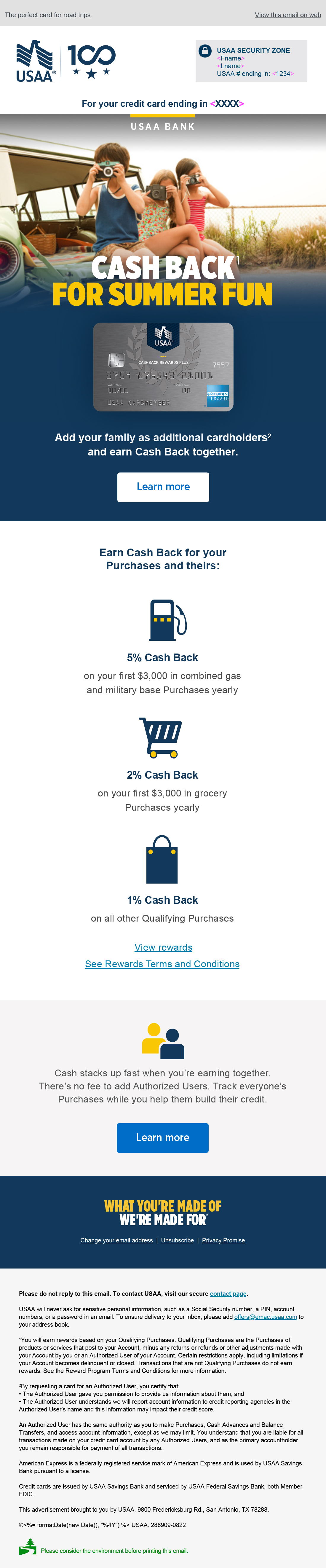 AMEX - Cashback Rewards Card