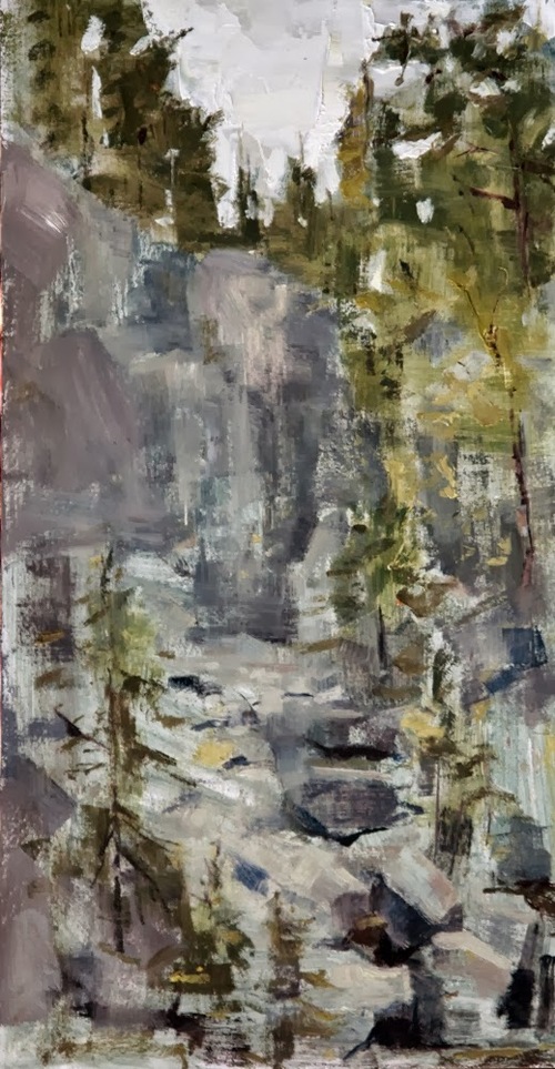 "Hollolan pirunpesä", oil, 35x18cm, 2013