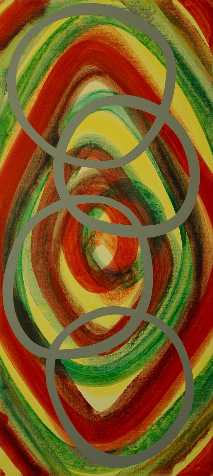 Untitled 2010, acrylic and alkyd on canvas, 220 x 100 cm