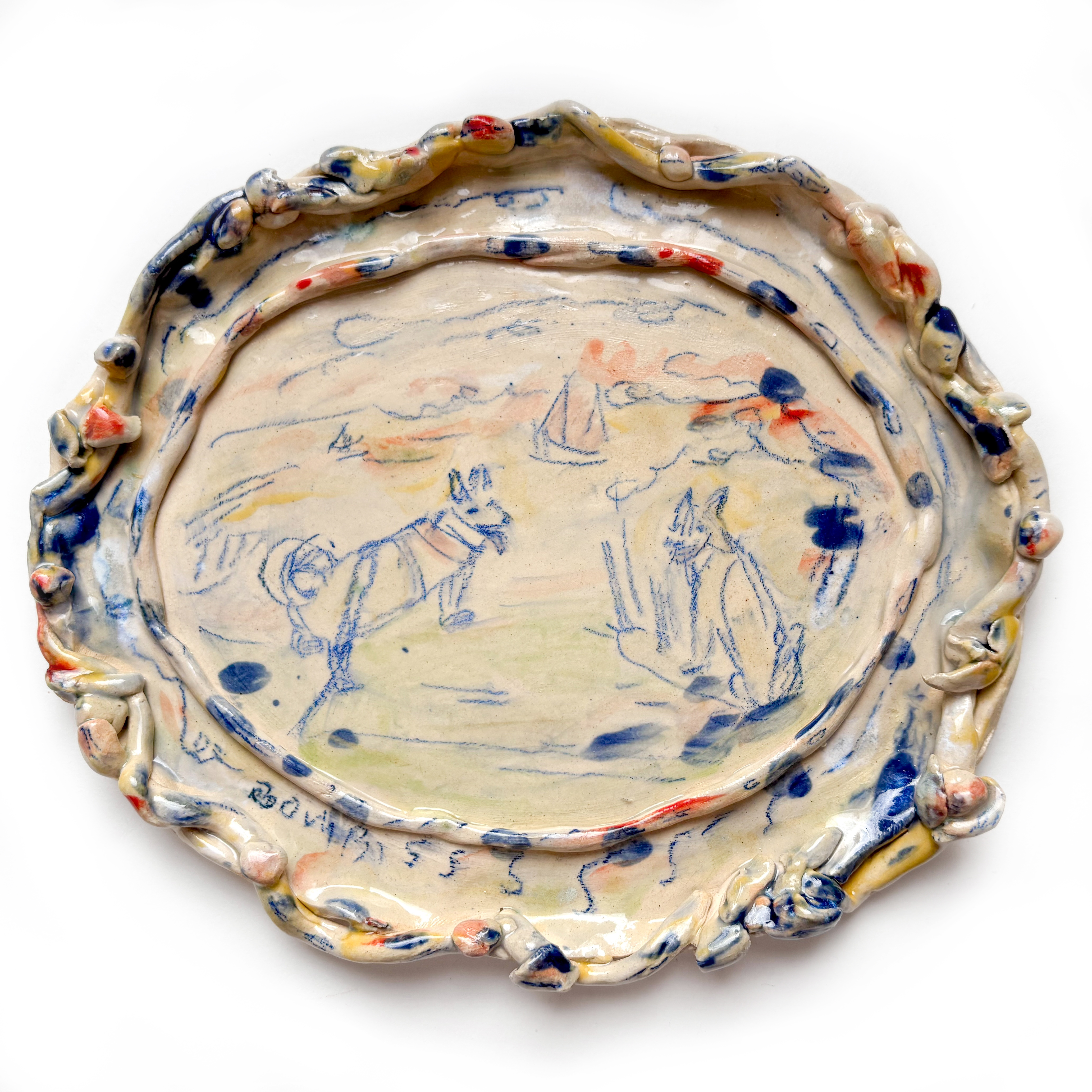 „Dogs", glazed ceramics, 2025