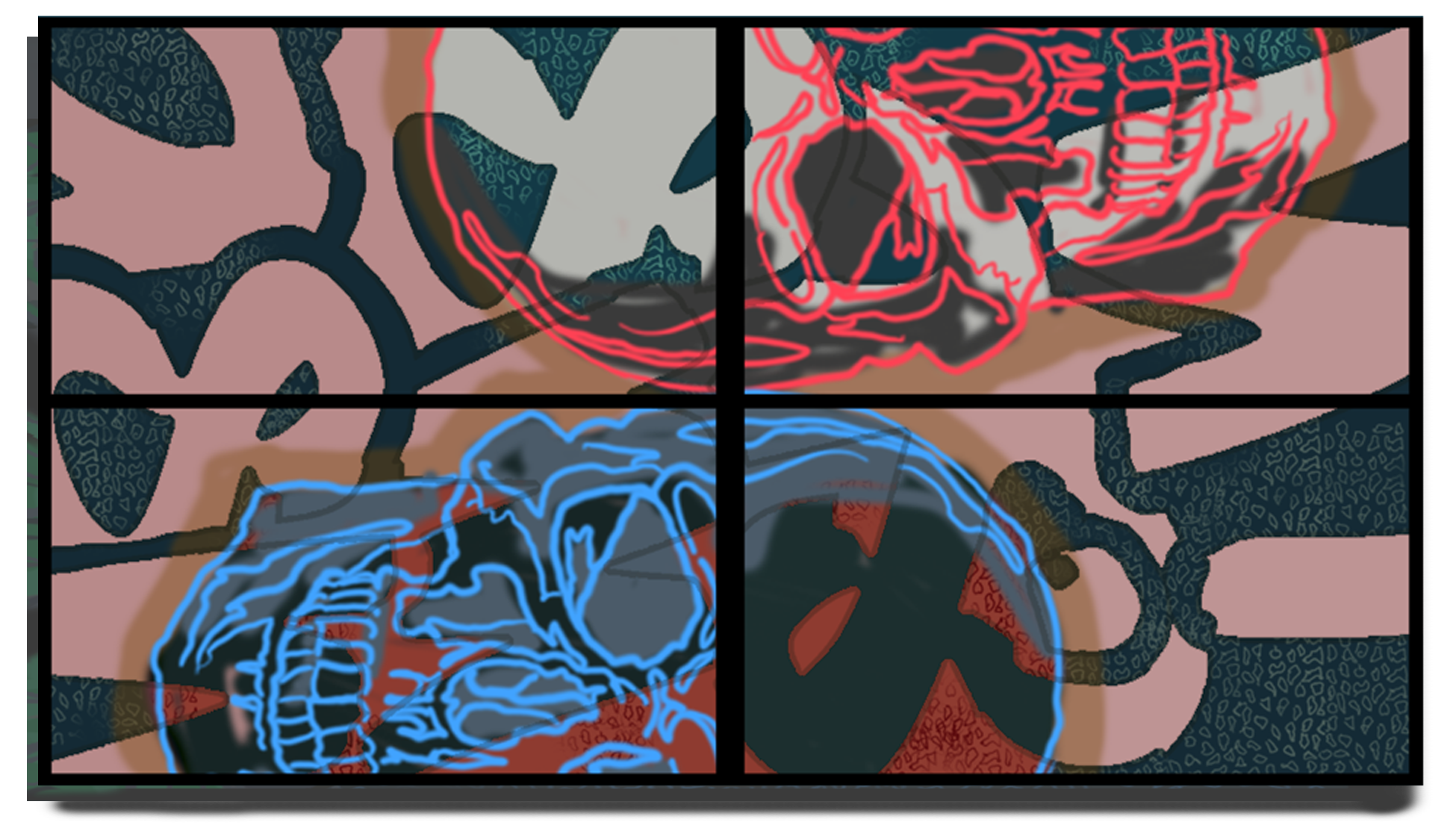 full table aerial view